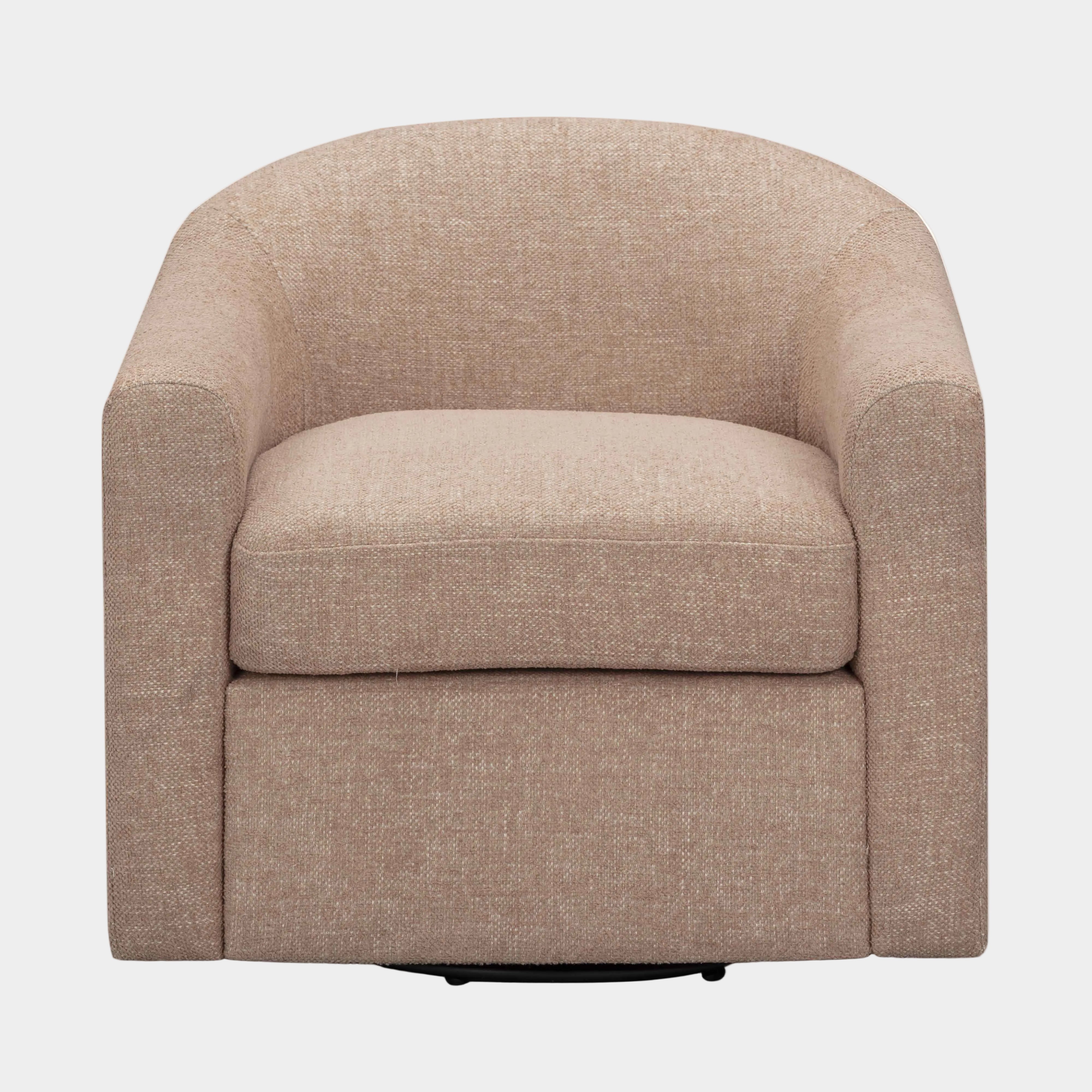 Thao Contract-Grade Basketweave Fabric Swivel Accent Chair