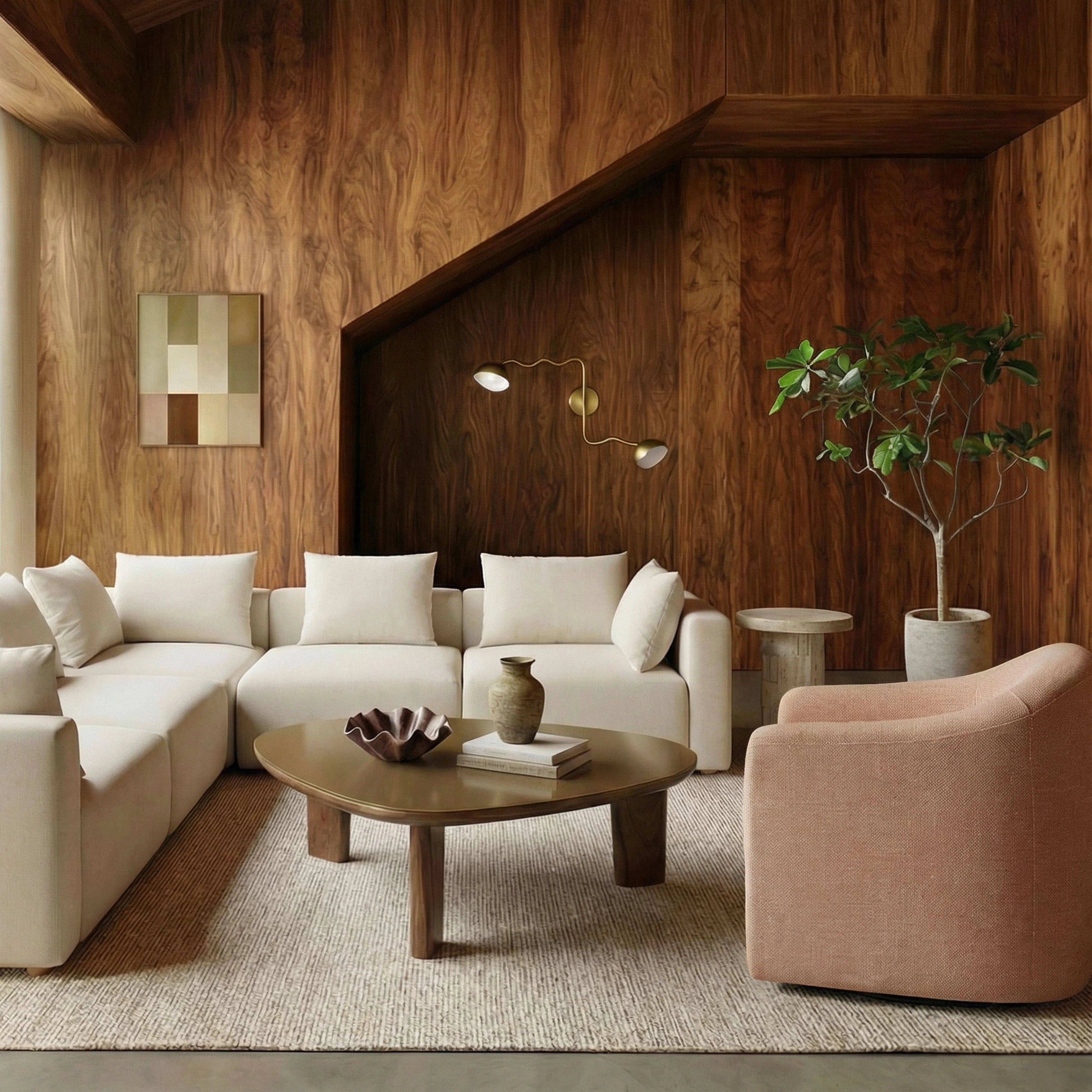 Thao Contract-Grade Basketweave Fabric Swivel Accent Chair