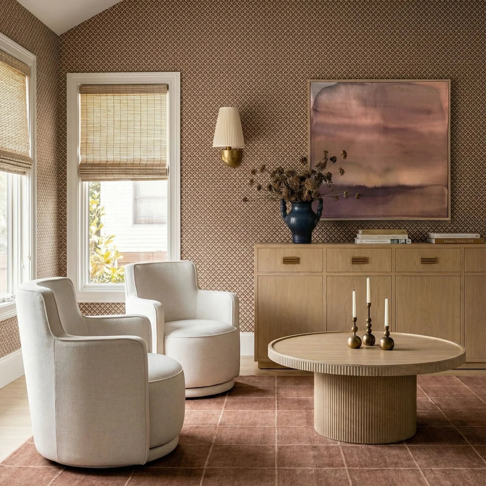 Passe Cream Upcycled Performance Linen Swivel Chair