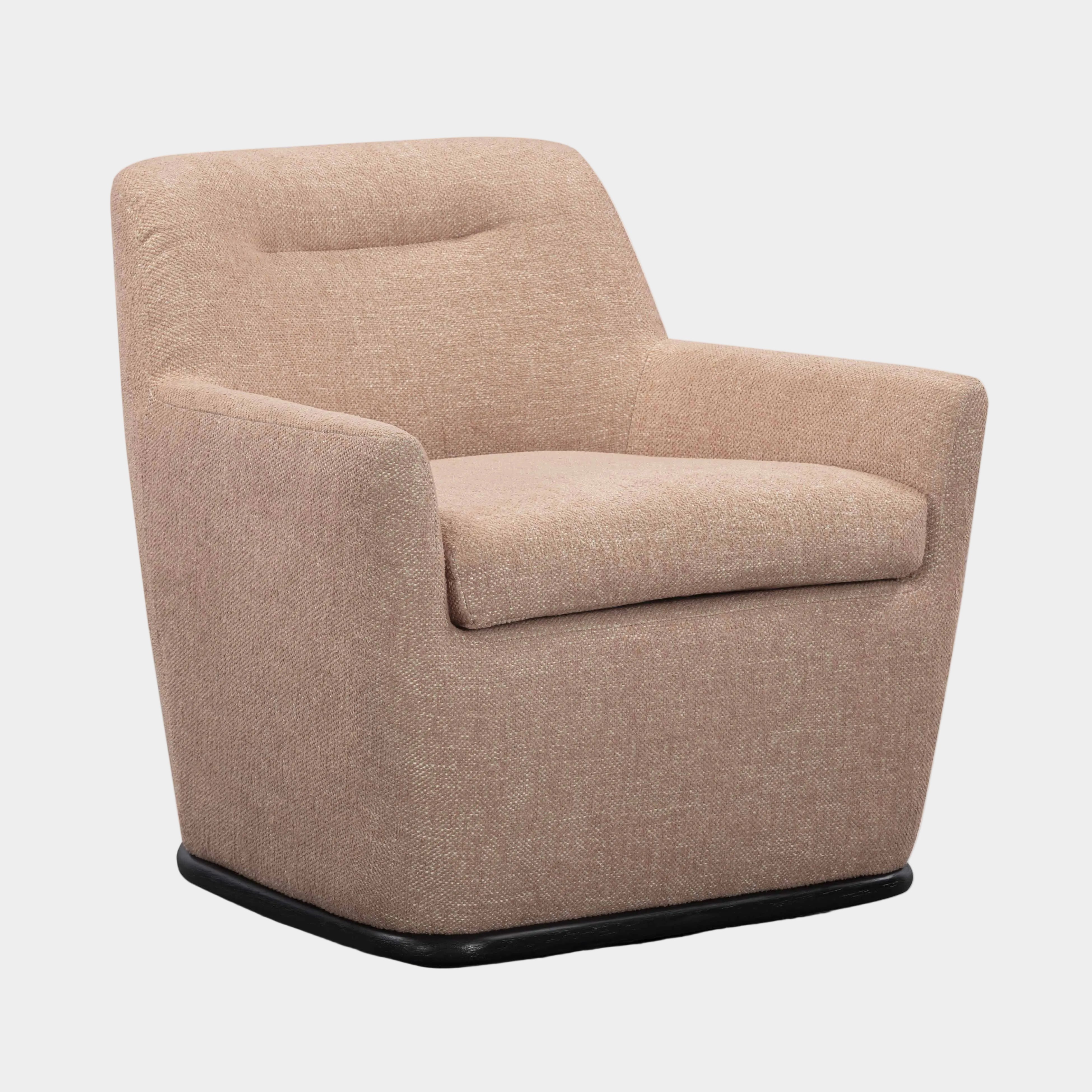 Mado Peach Textured Contract-Grade Fabric Swivel Accent Chair