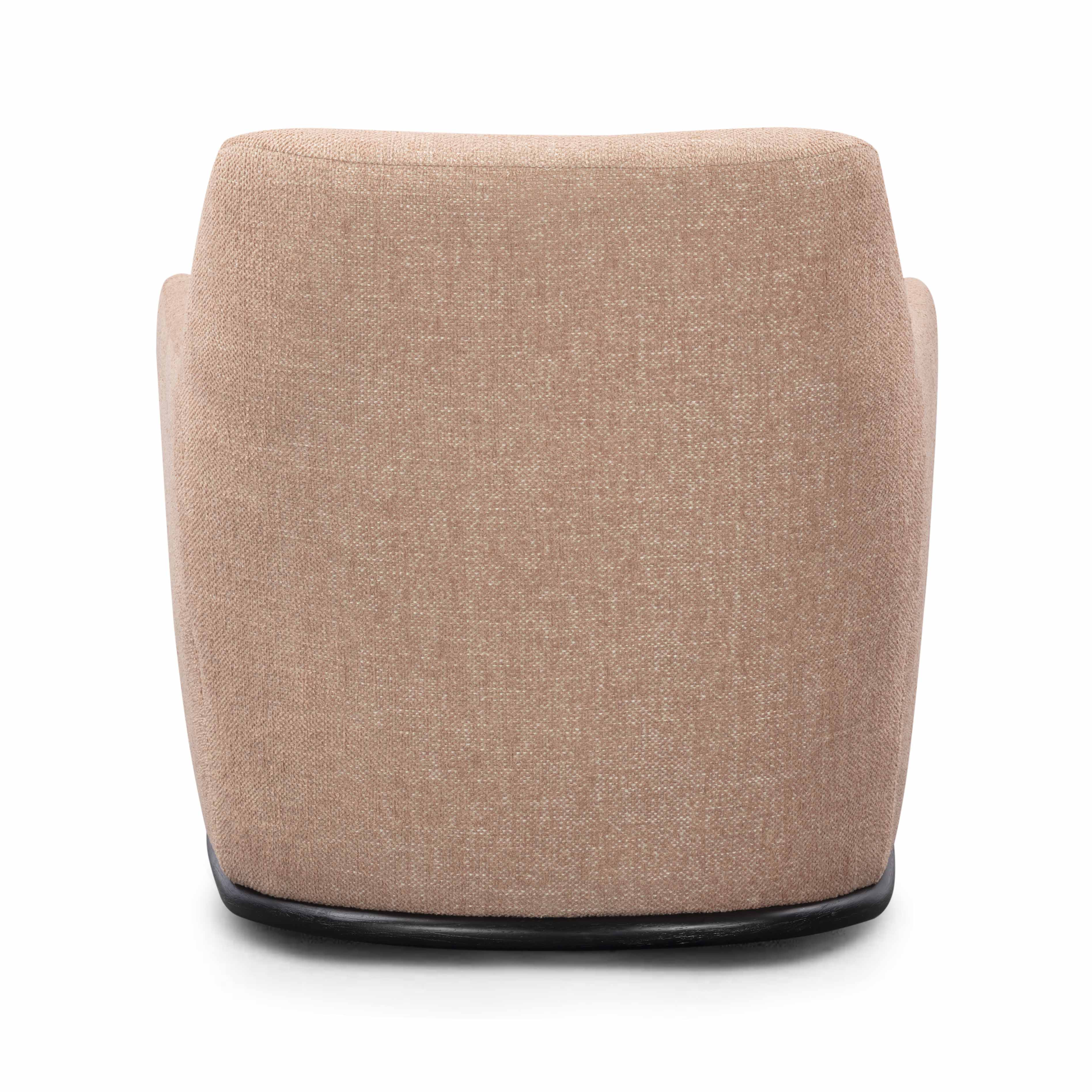 Mado Peach Textured Contract-Grade Fabric Swivel Accent Chair