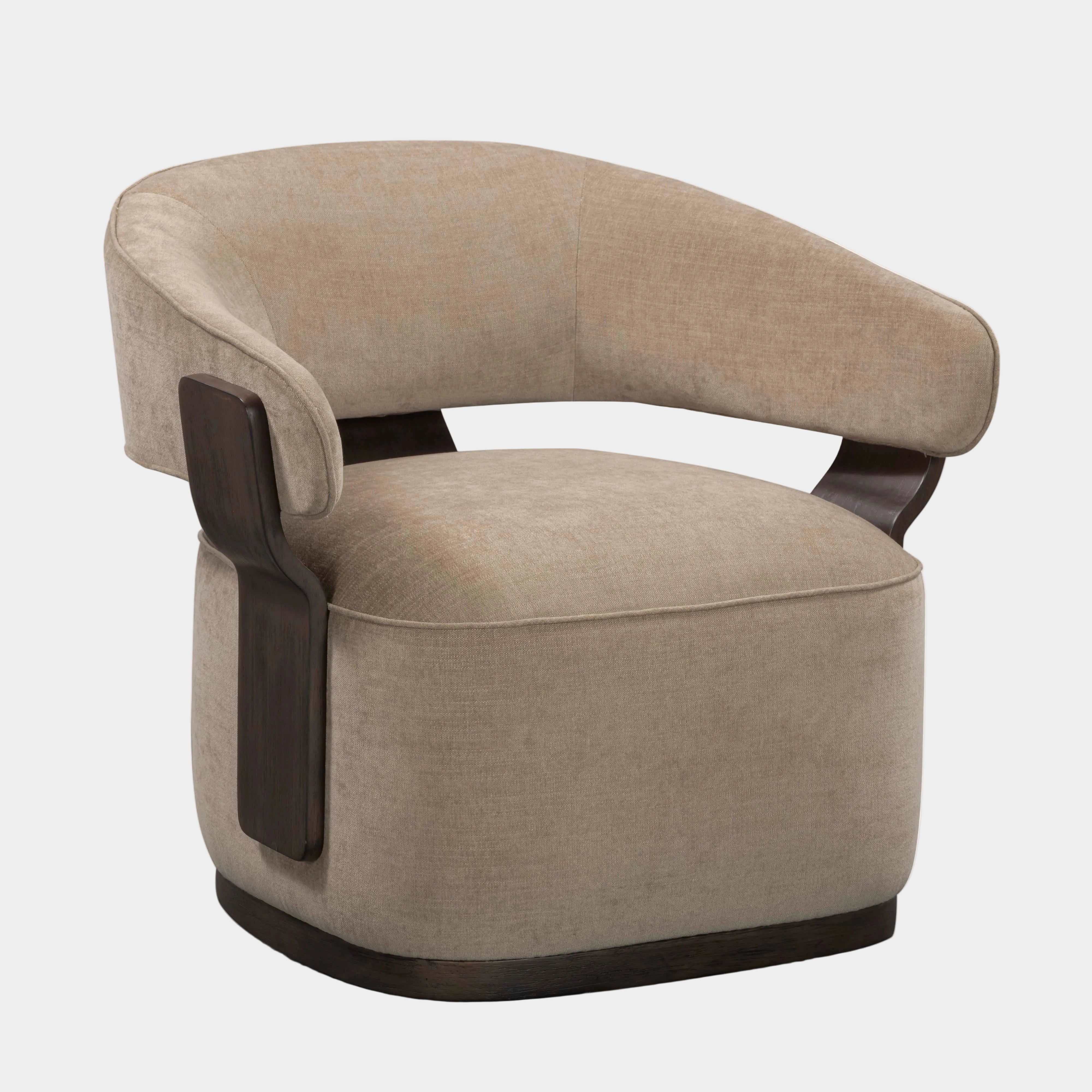Madison Linen Performance Chenille Swivel Accent Chair