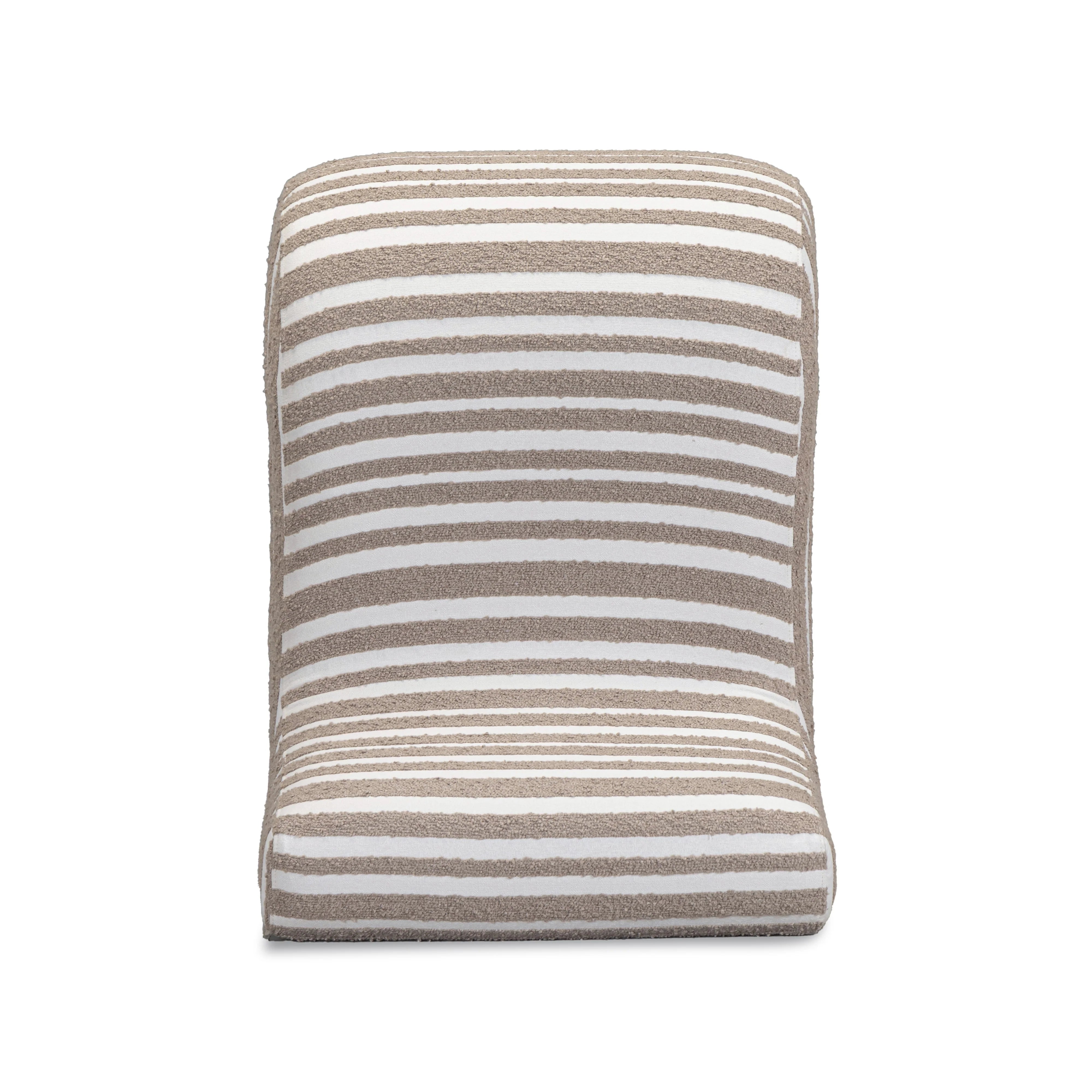 Senna Taupe Organic Stripes Contract-Grade Jacquard Fabric Accent Chair