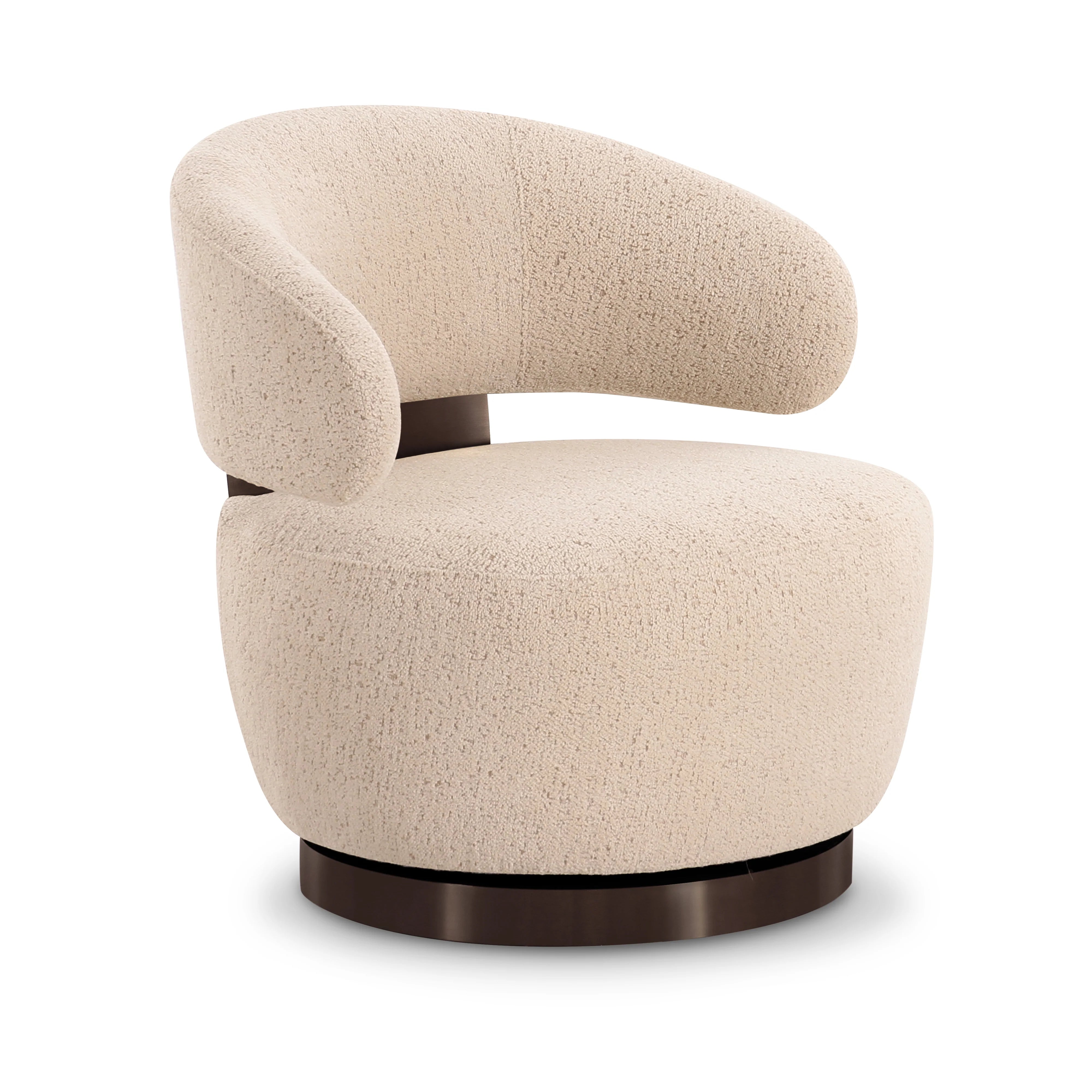 Austin Cream Performance Boucle Swivel Accent Chair