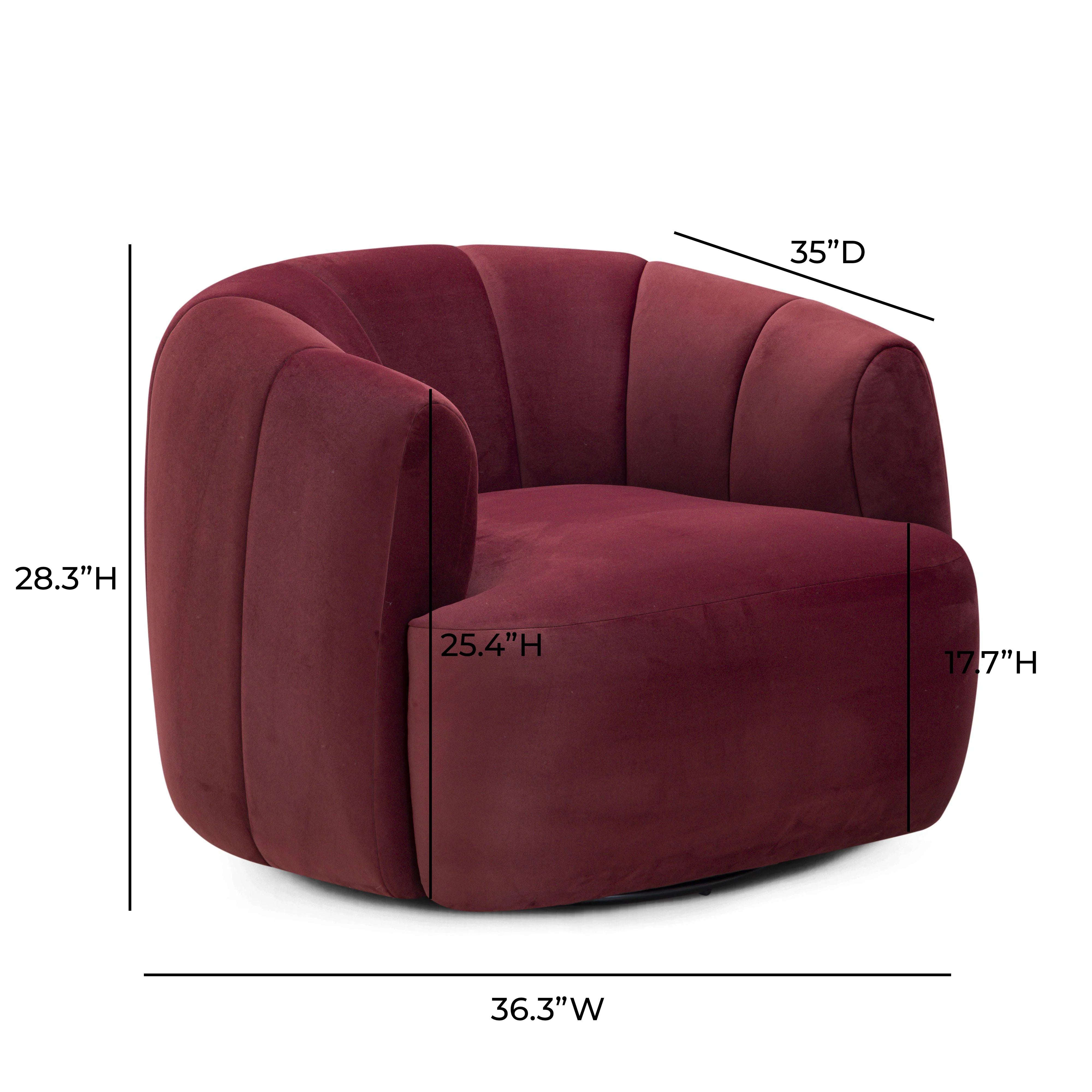 Jasmine Performance Velvet Swivel Accent Chair