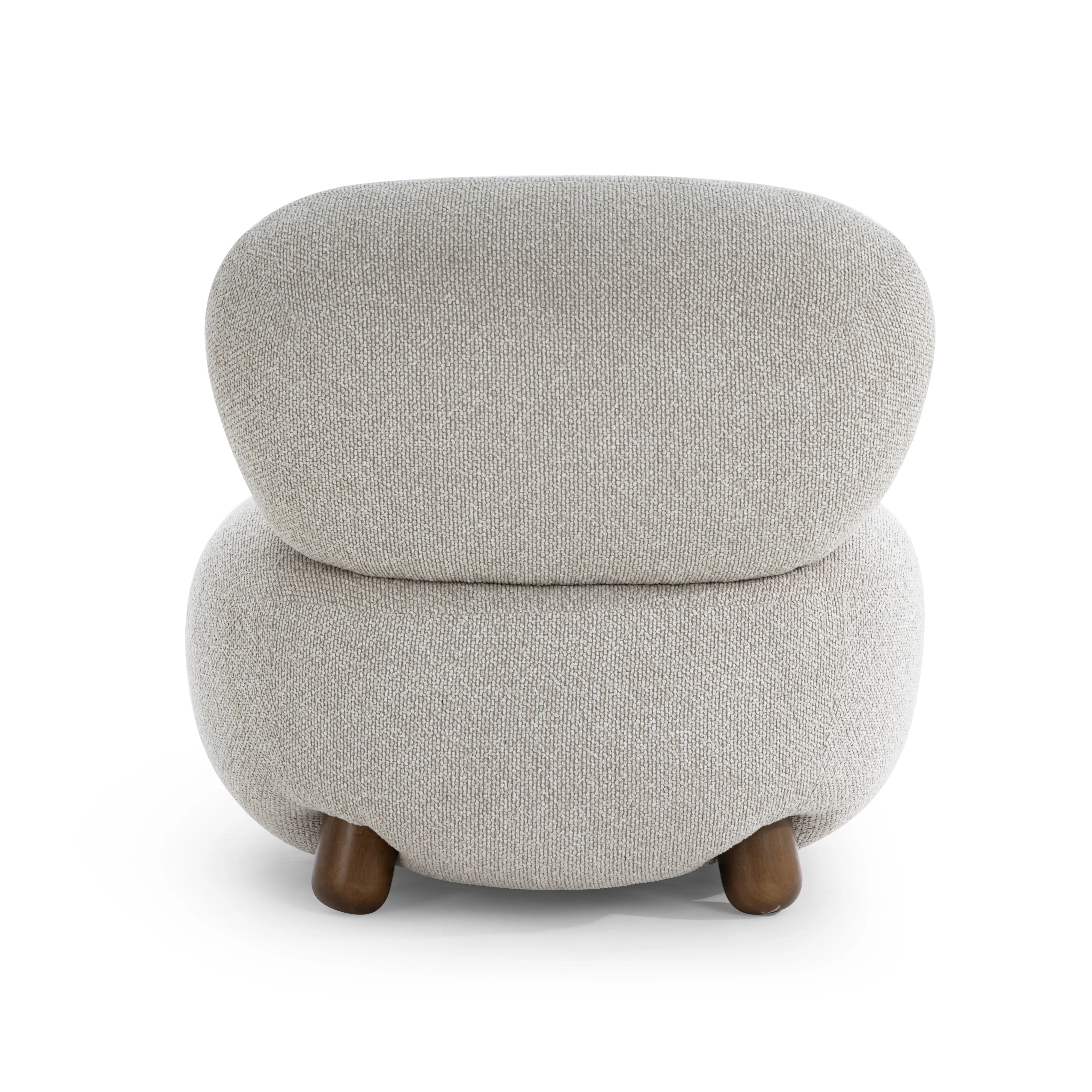 Pucker Warm Grey Performance Boucle Accent Chair