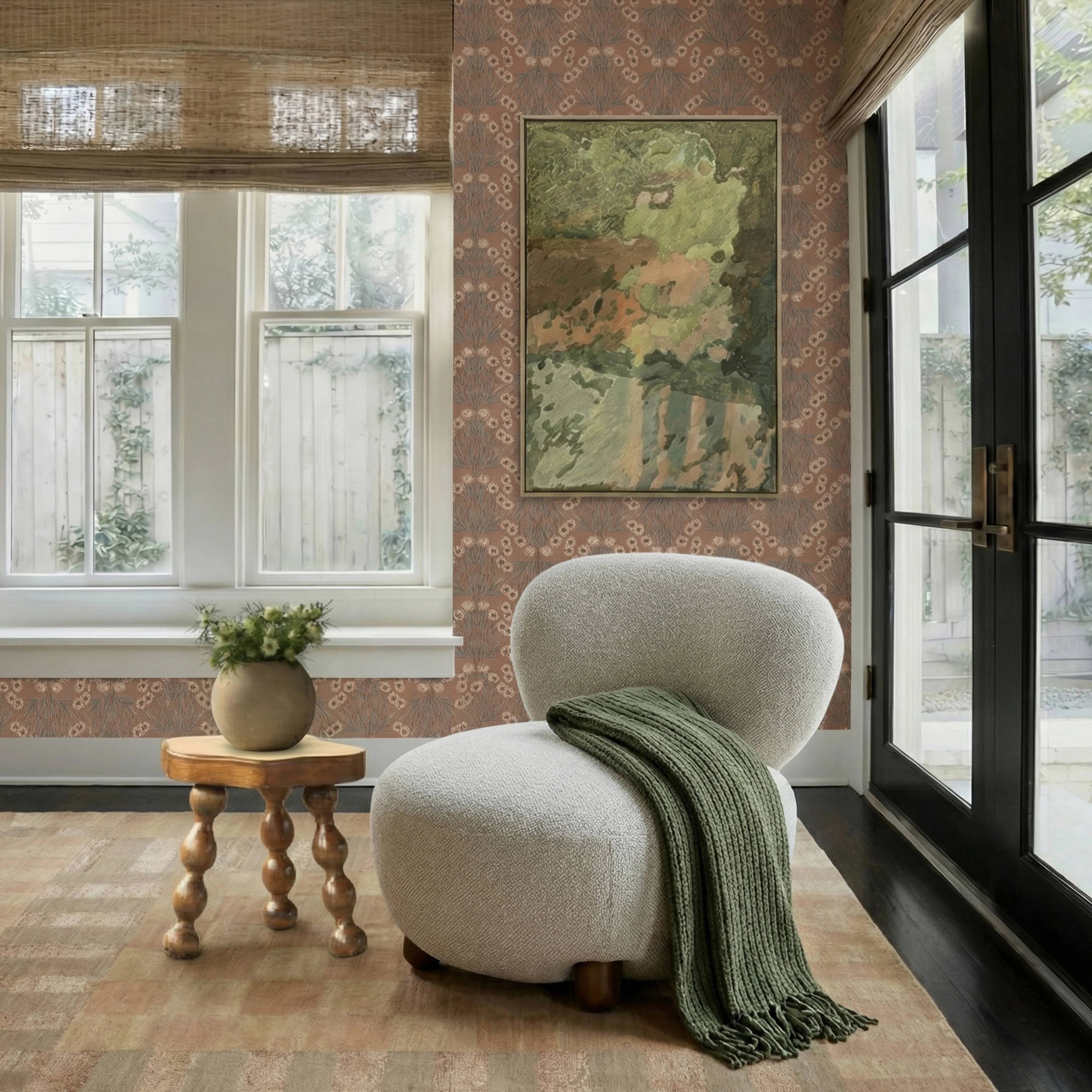 Pucker Warm Grey Performance Boucle Accent Chair