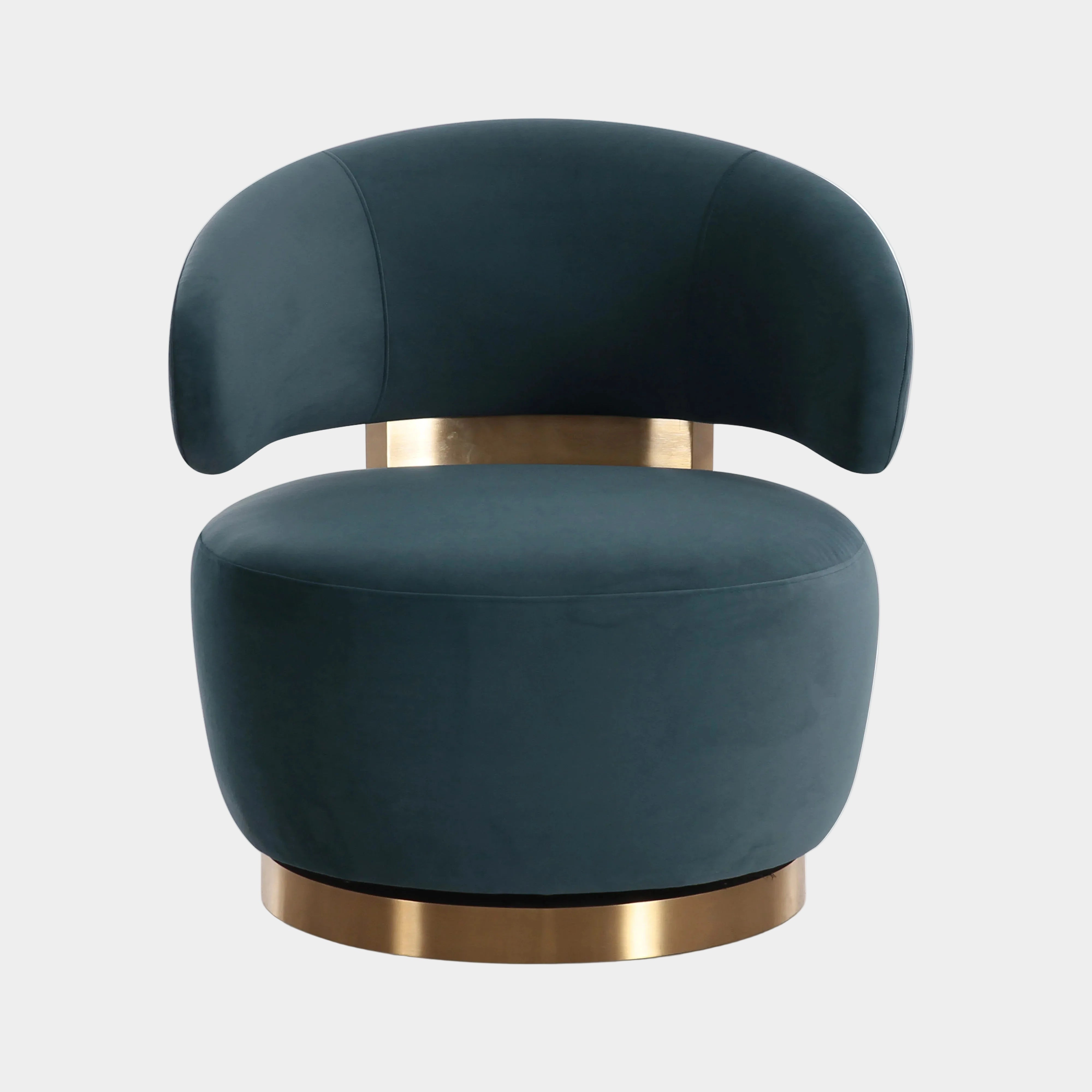 Austin Dark Teal Performance Velvet Swivel Accent Chair