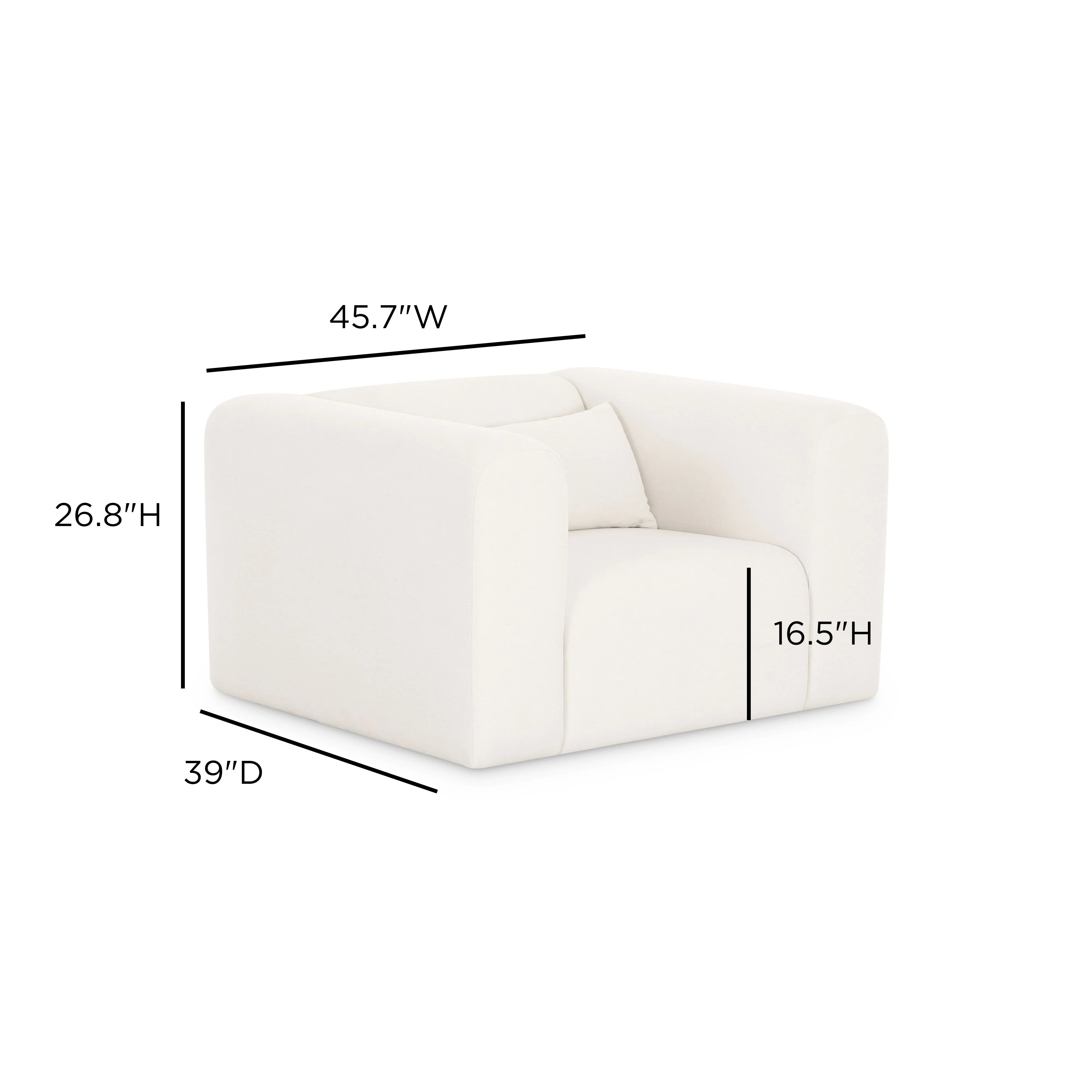 Tarra Cream Performance Chenille Armchair