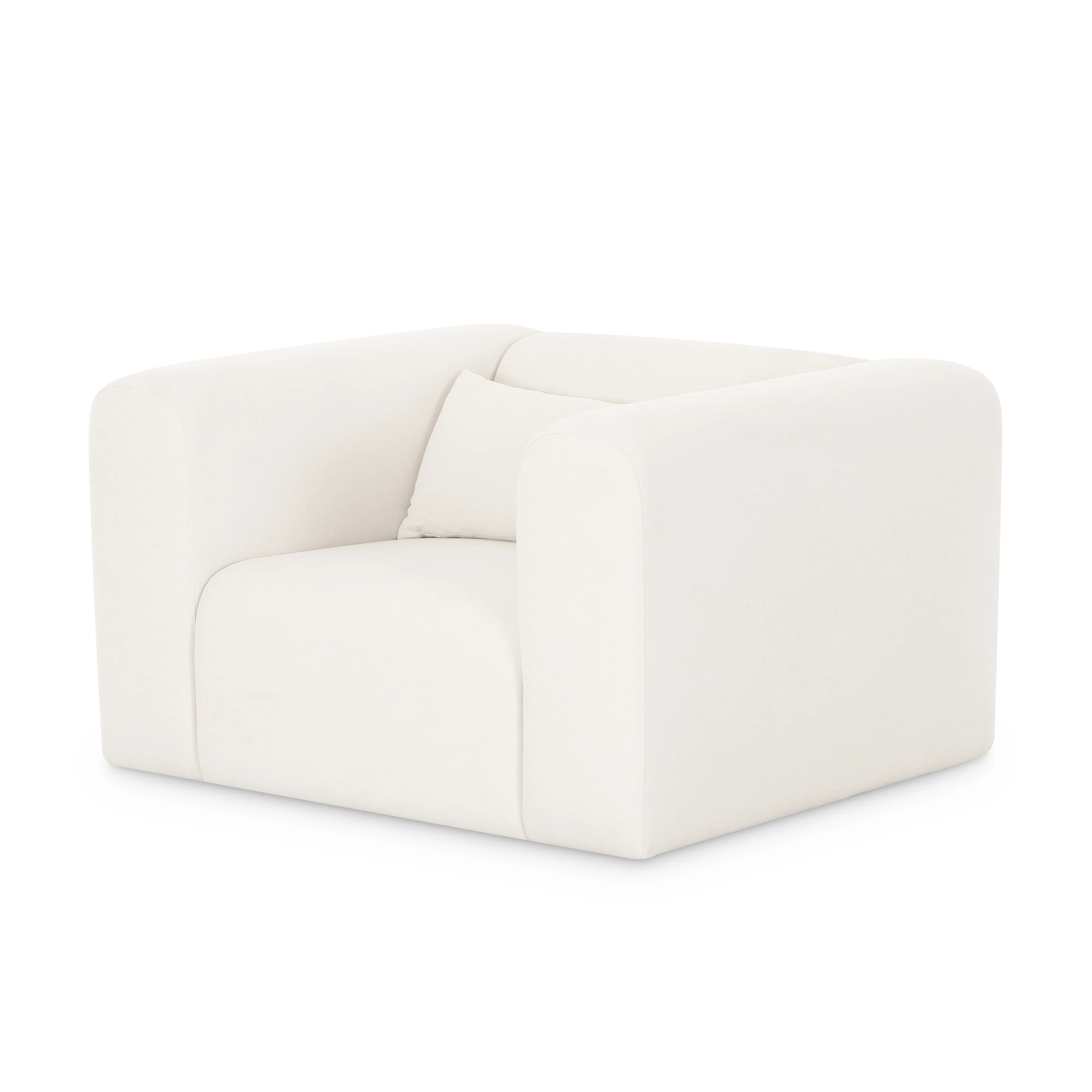 Tarra Cream Performance Chenille Armchair