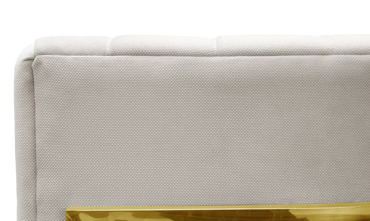 Chaise Magnolia à pois crème avec base dorée