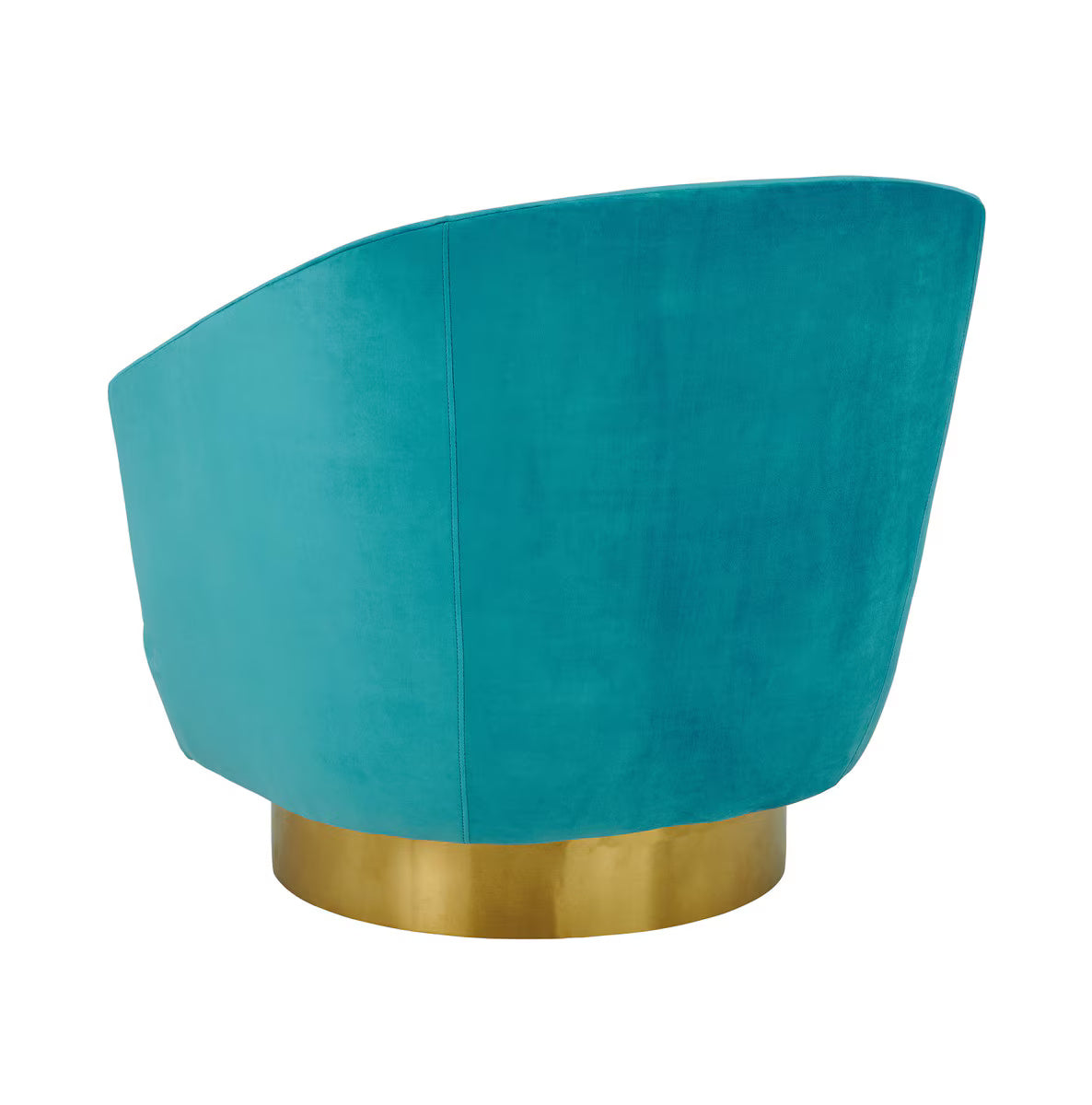 Chaise pivotante en velours bleu Canyon