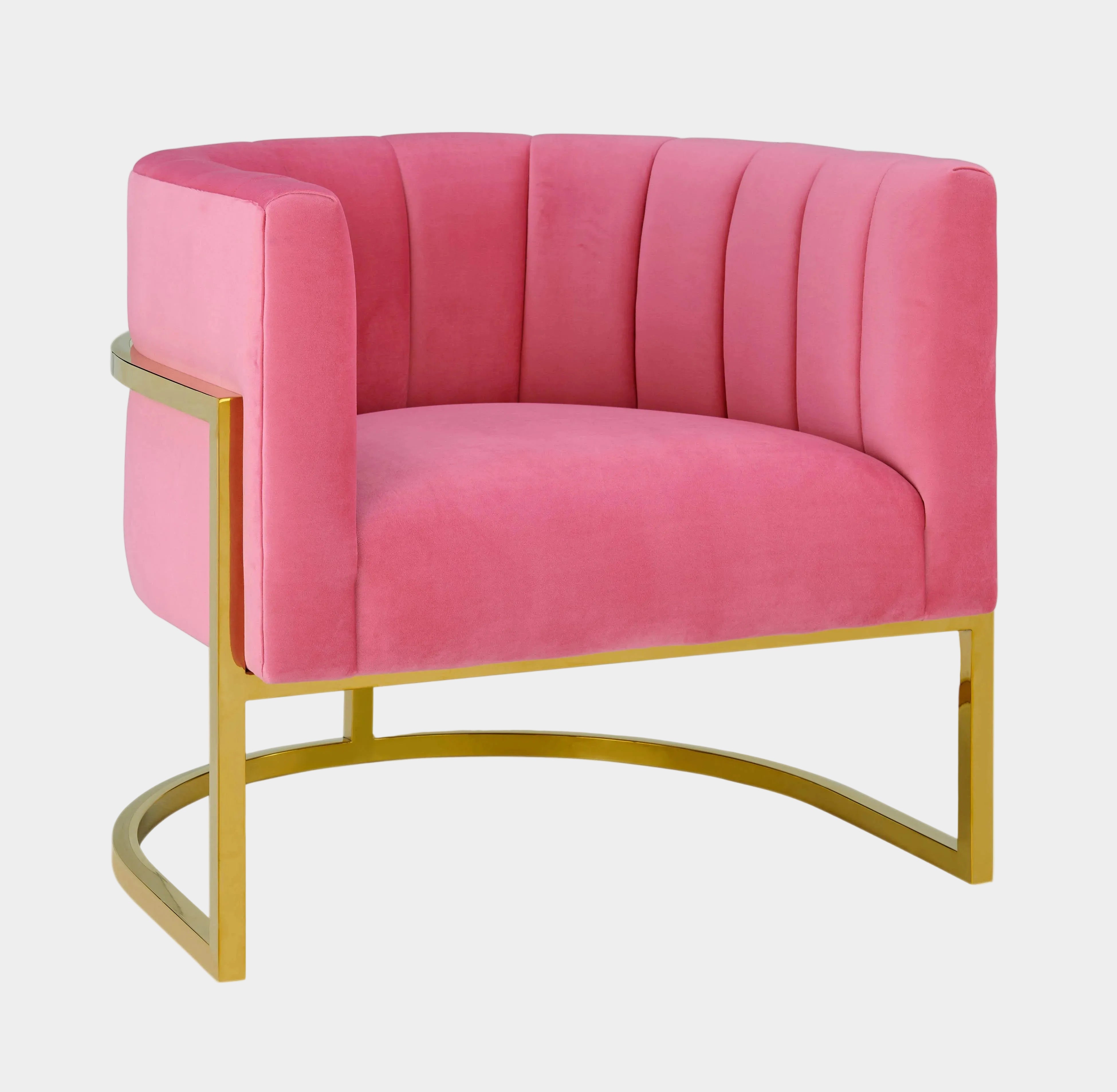 Chaise Magnolia Bleu Mer avec Base Dorée