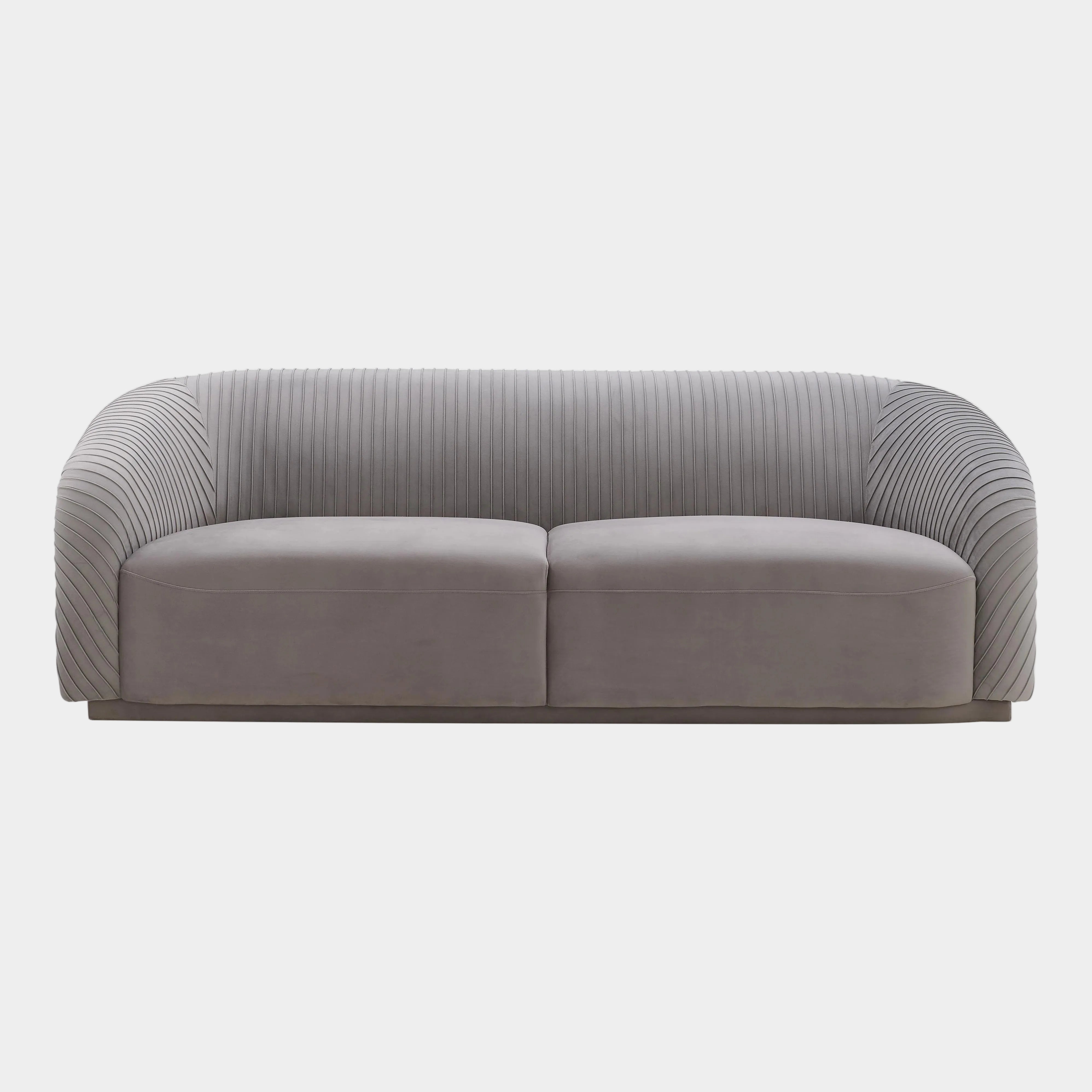 Yara 90.6" Pleated Performance Velvet Sofa