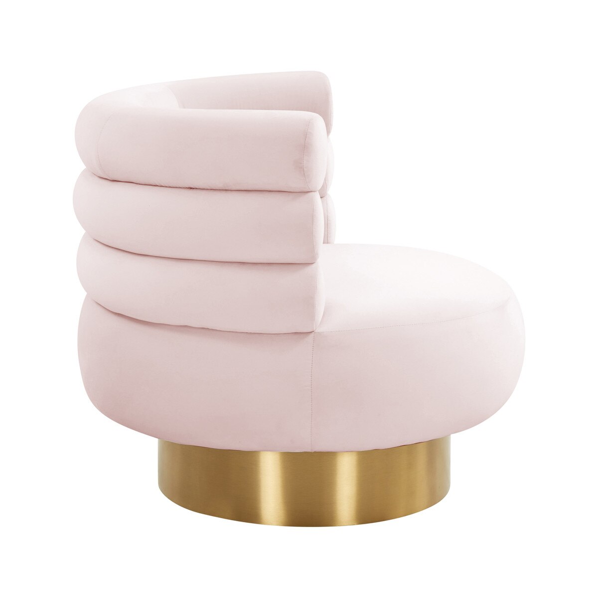 Chaise pivotante en velours Naomi Blush