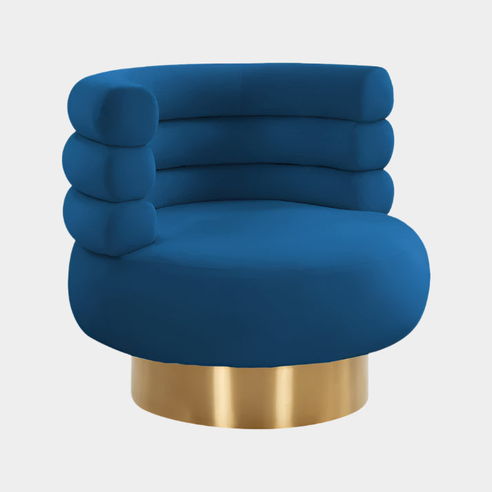 Chaise pivotante en velours Naomi Blush