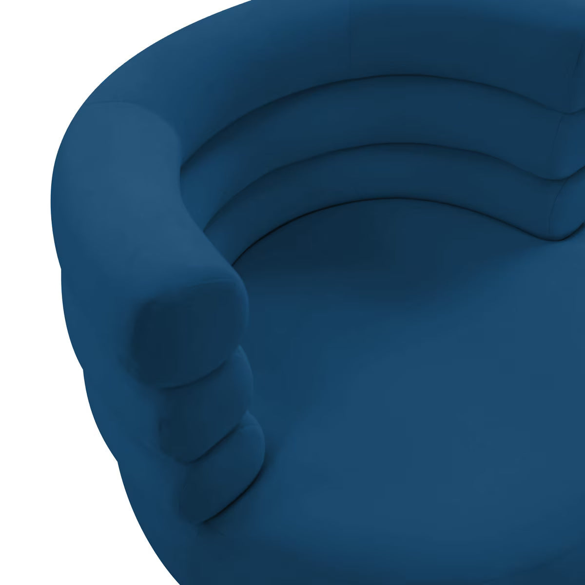 Chaise pivotante en velours bleu marine Naomi