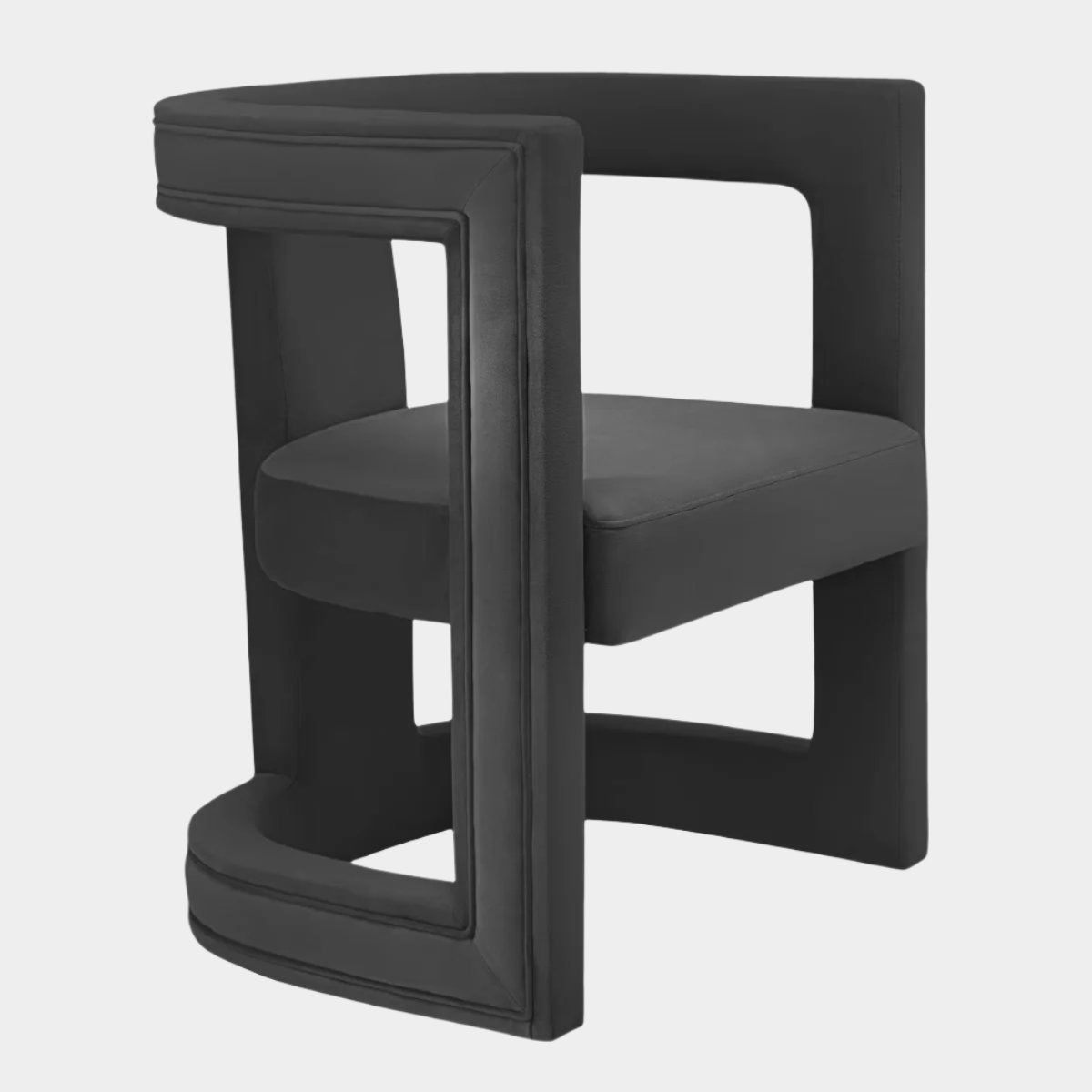 Chaise Ada en velours noir