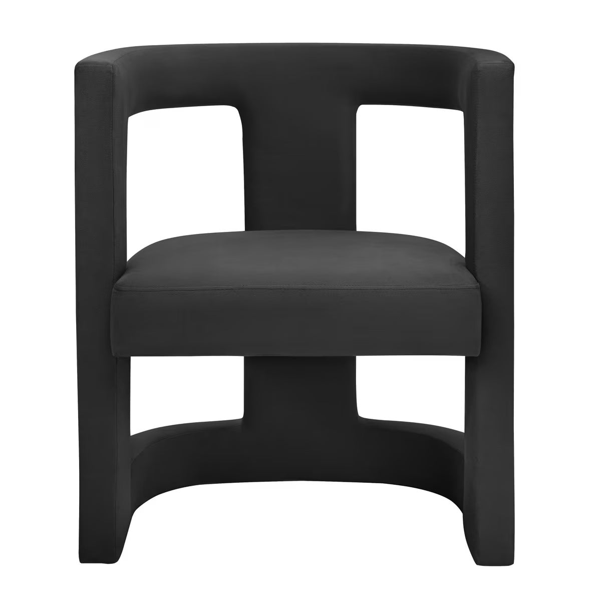 Chaise Ada en velours noir