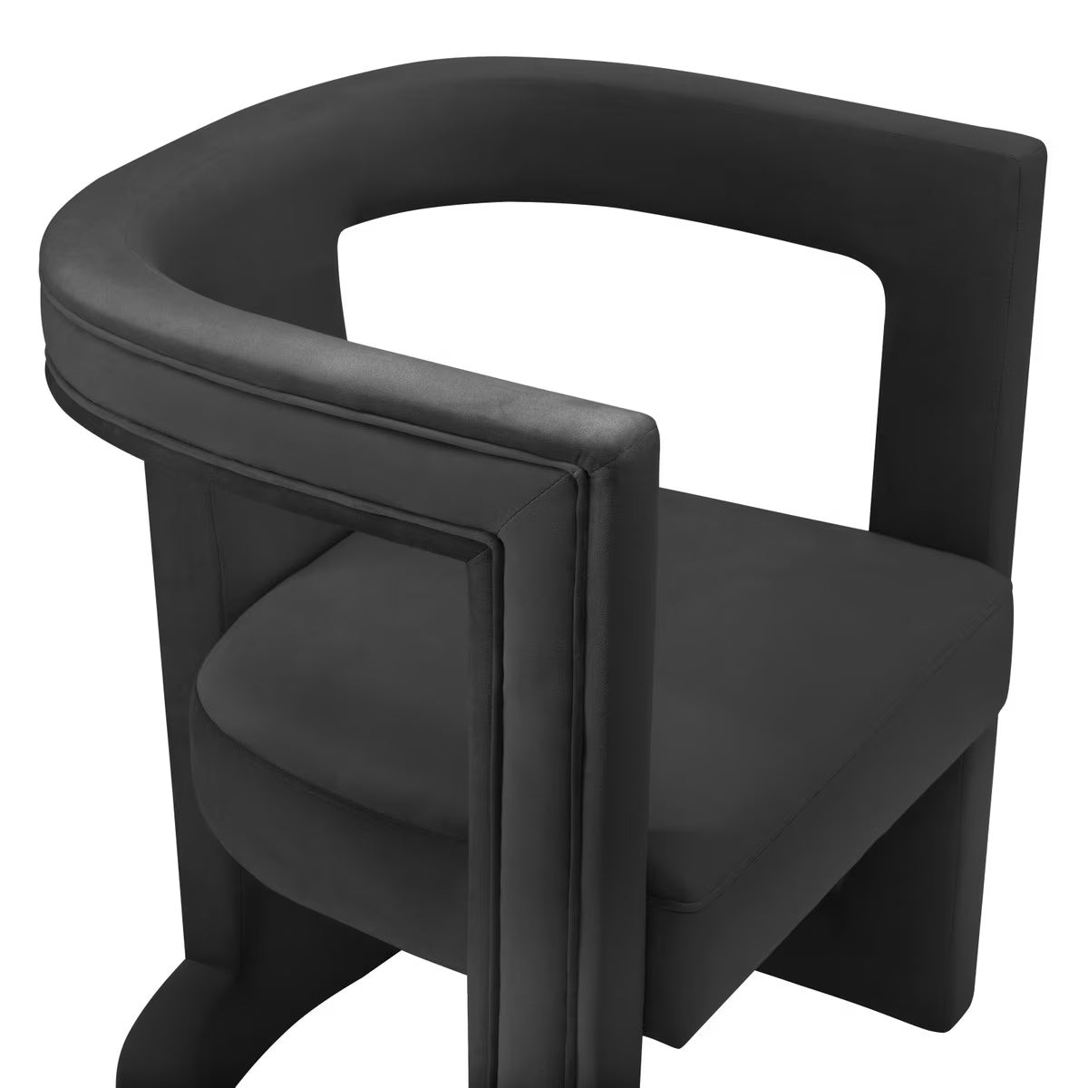 Chaise Ada en velours noir