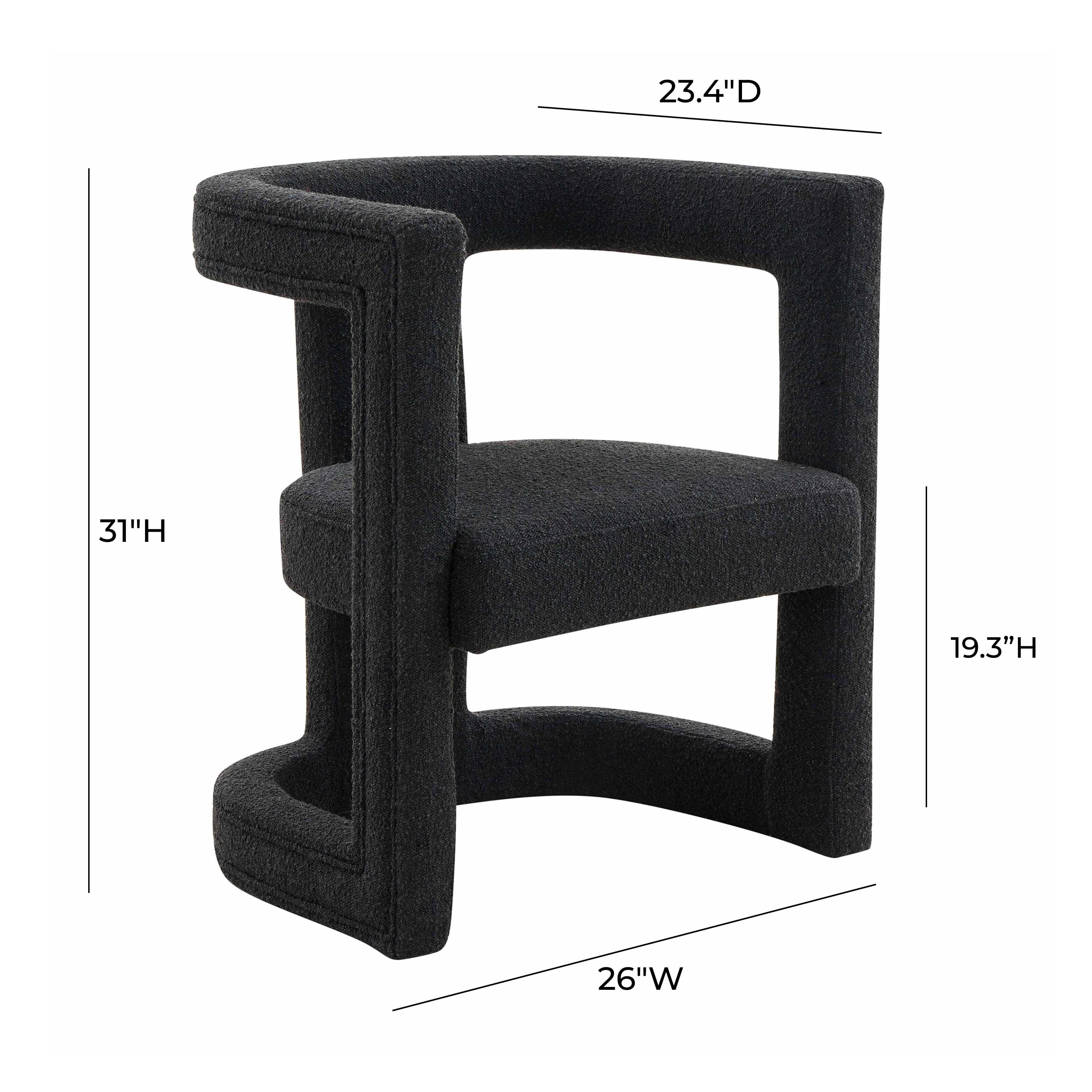 Ada Black Performance Boucle Chair