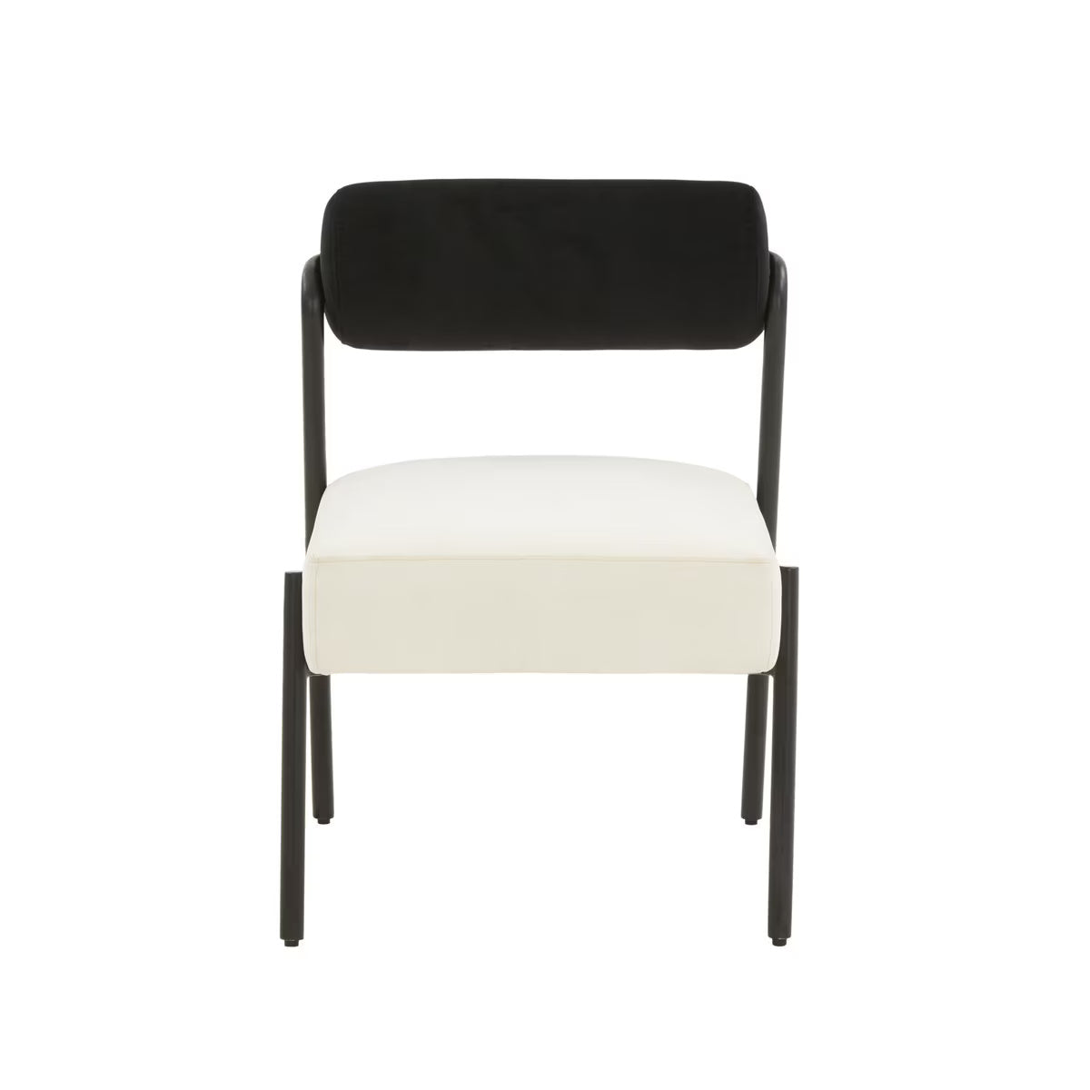 Fauteuil d'appoint en velours crème Jolene