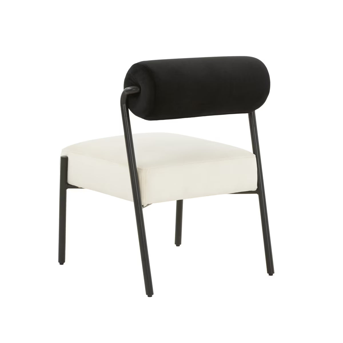 Fauteuil d'appoint en velours crème Jolene