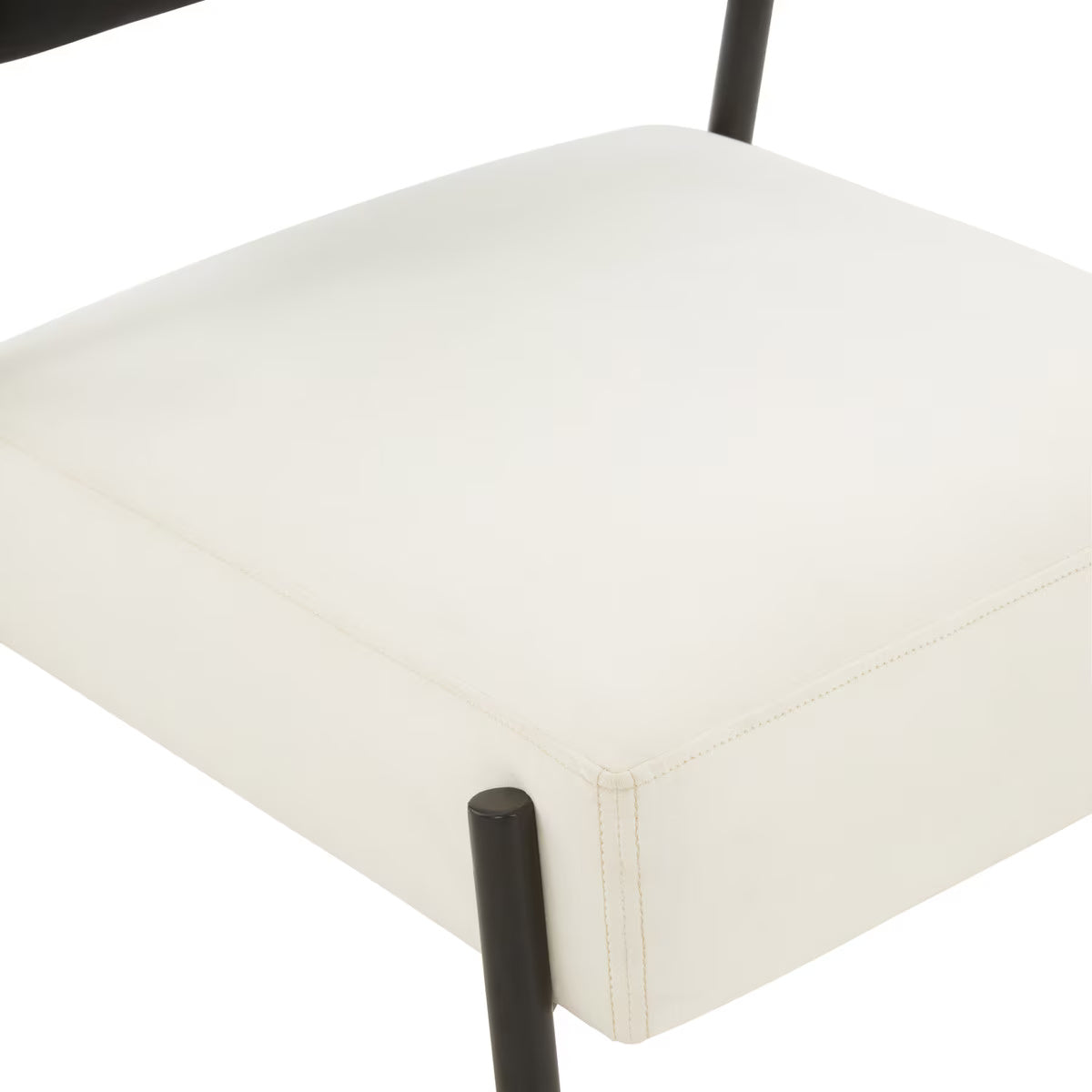 Fauteuil d'appoint en velours crème Jolene