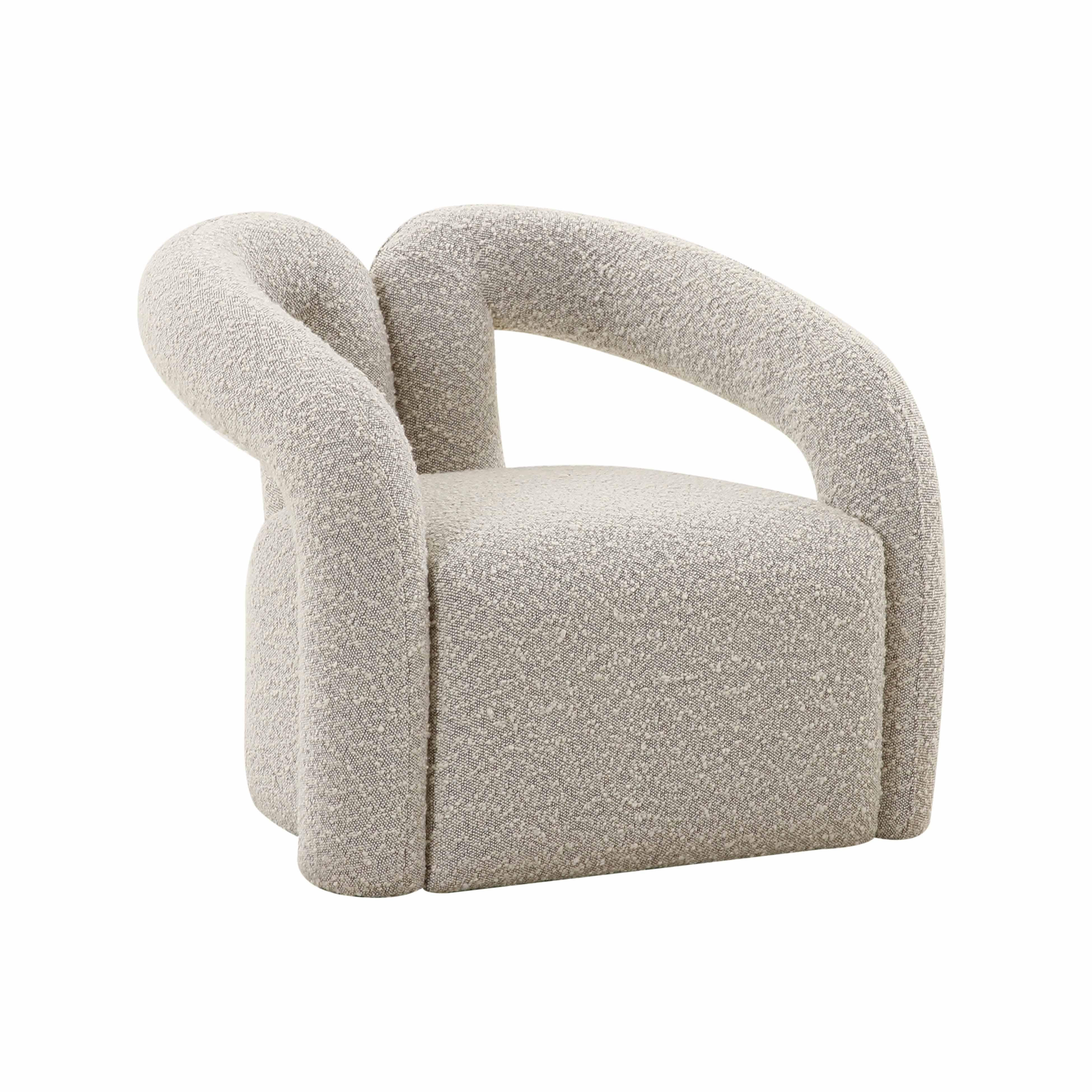 Fauteuil d'appoint boucle moucheté Jenn