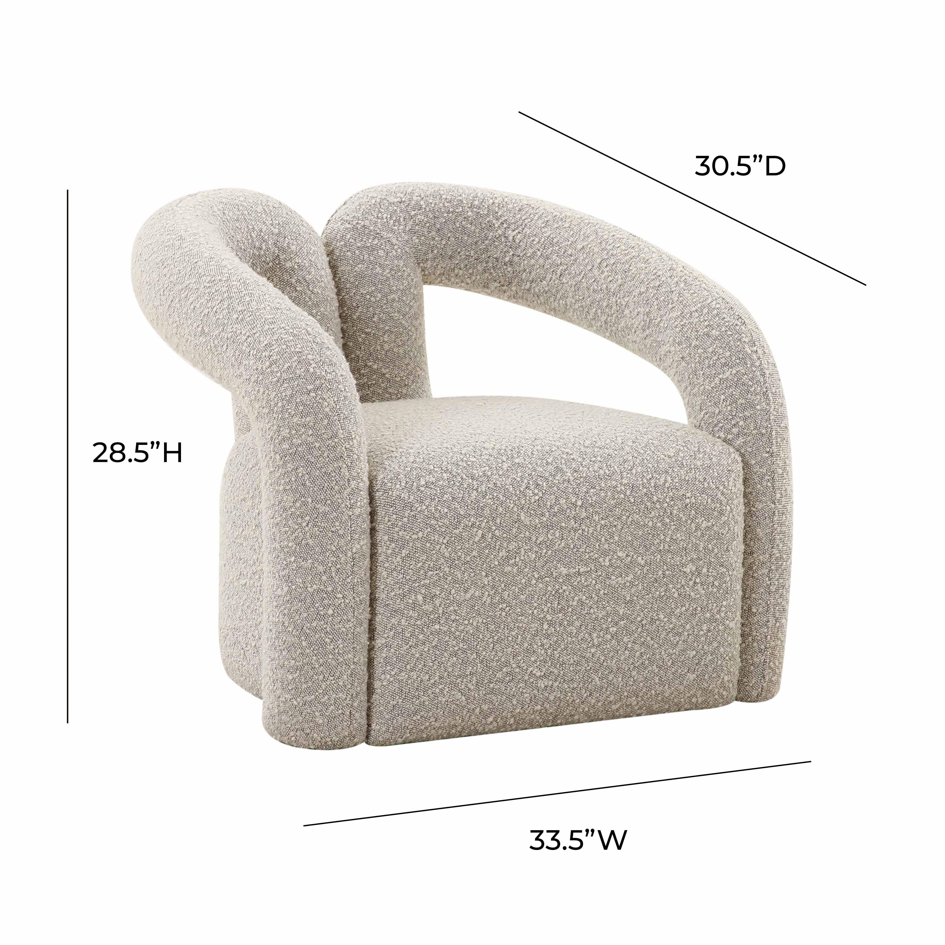 Fauteuil d'appoint boucle moucheté Jenn