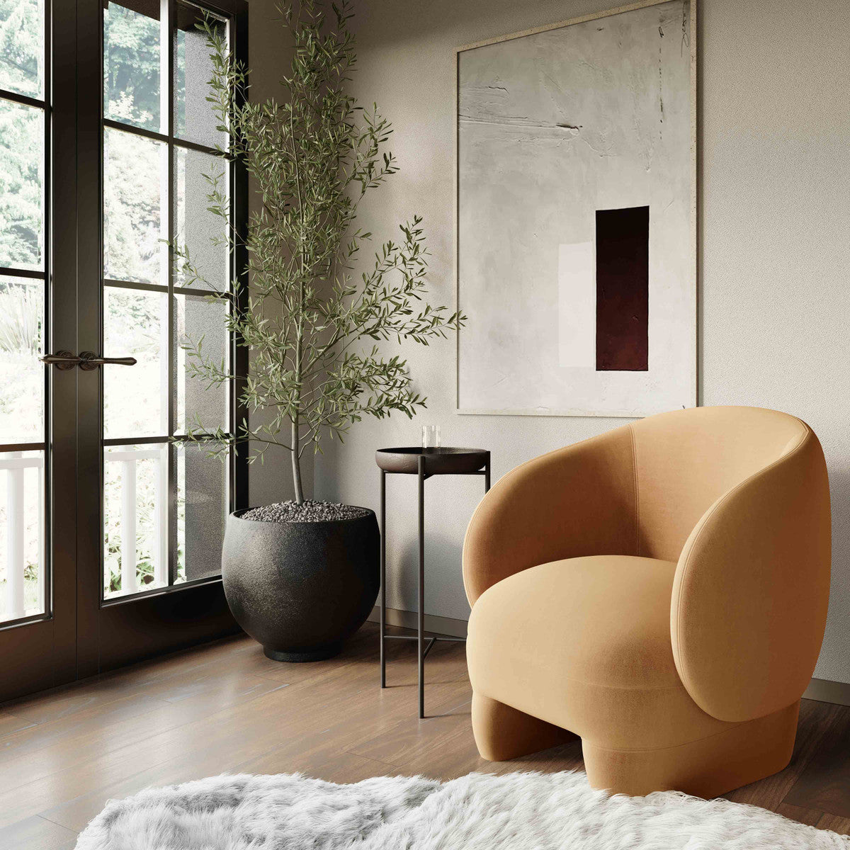 Kiki Velvet Accent Chair