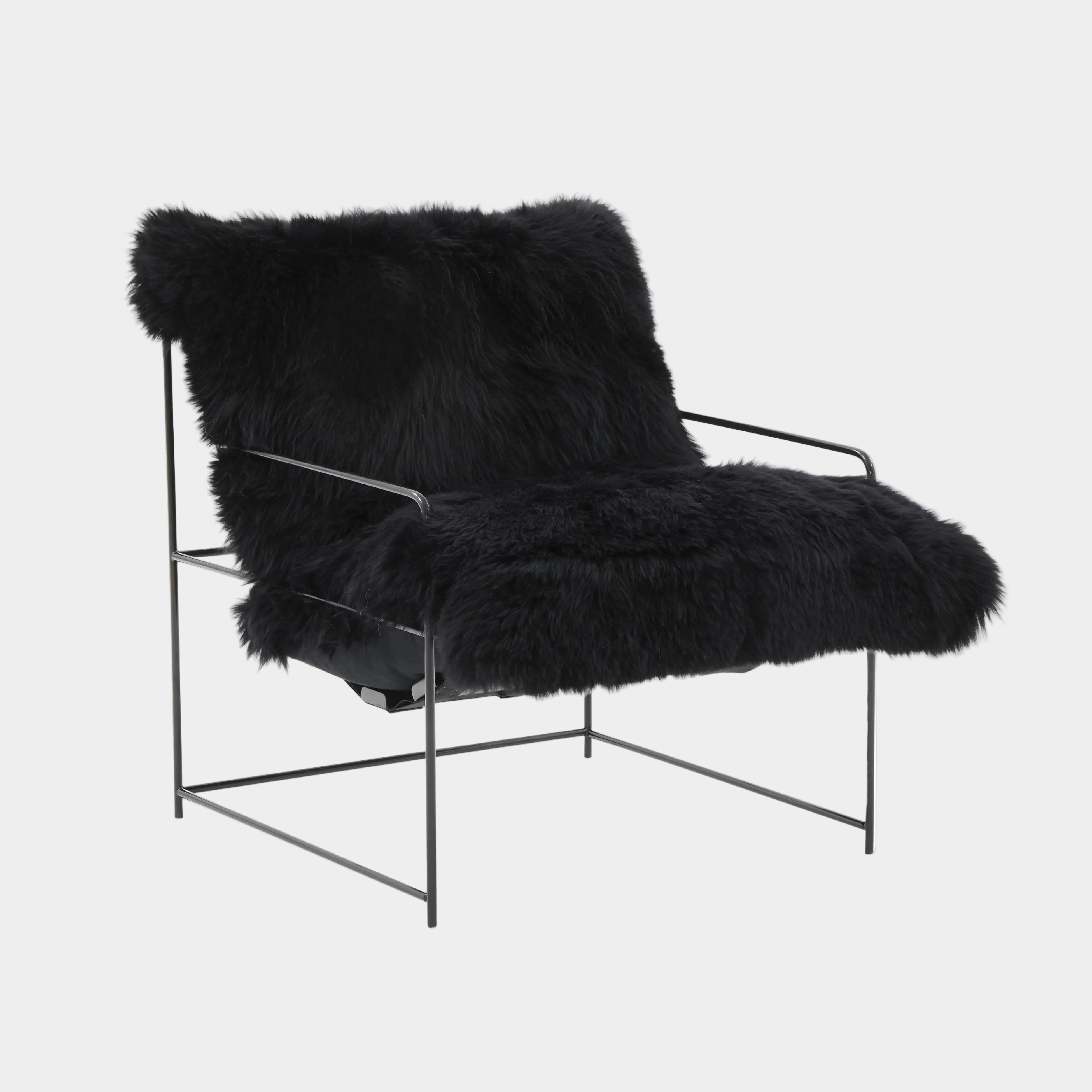Chaise Kimi en peau de mouton véritable