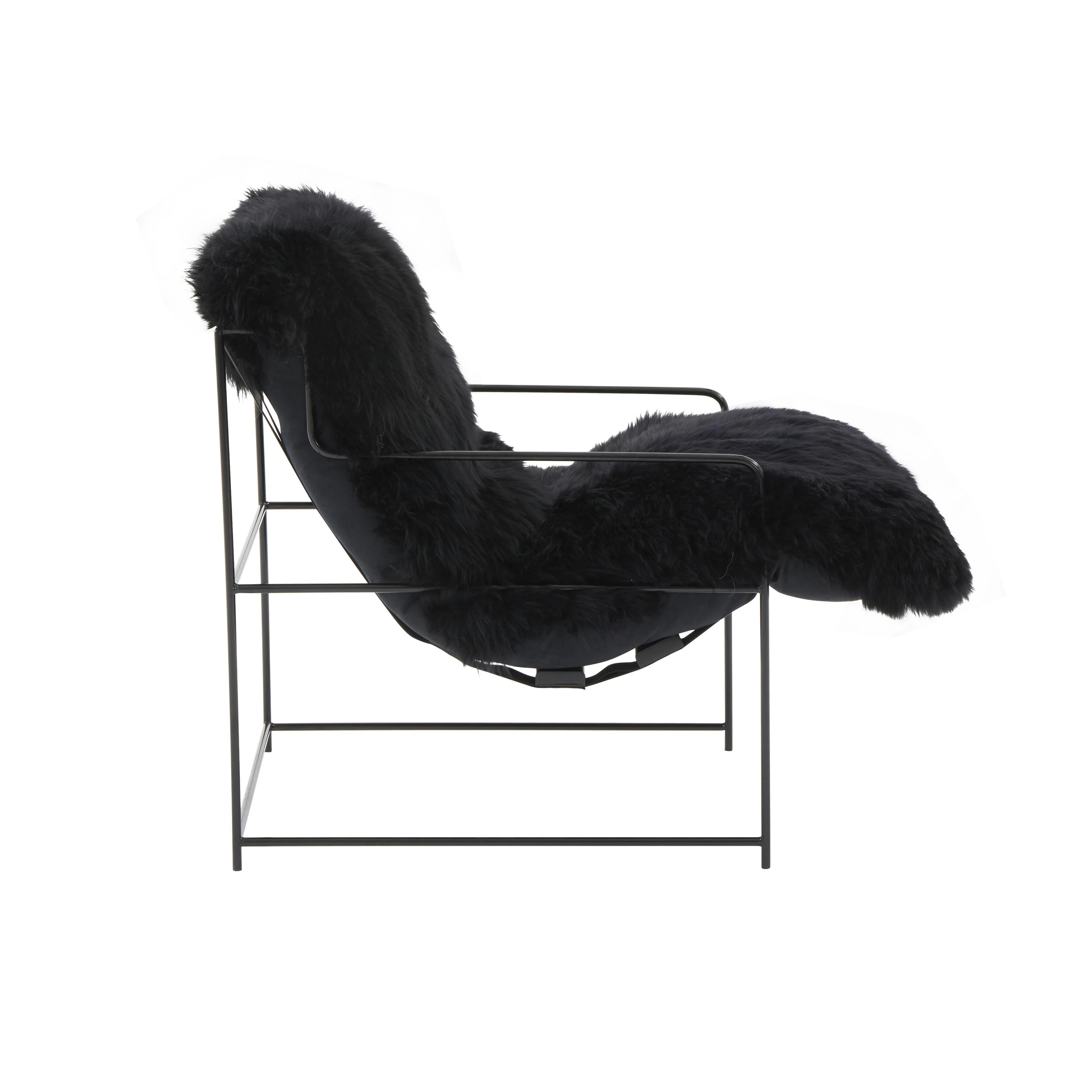 Chaise Kimi en peau de mouton véritable