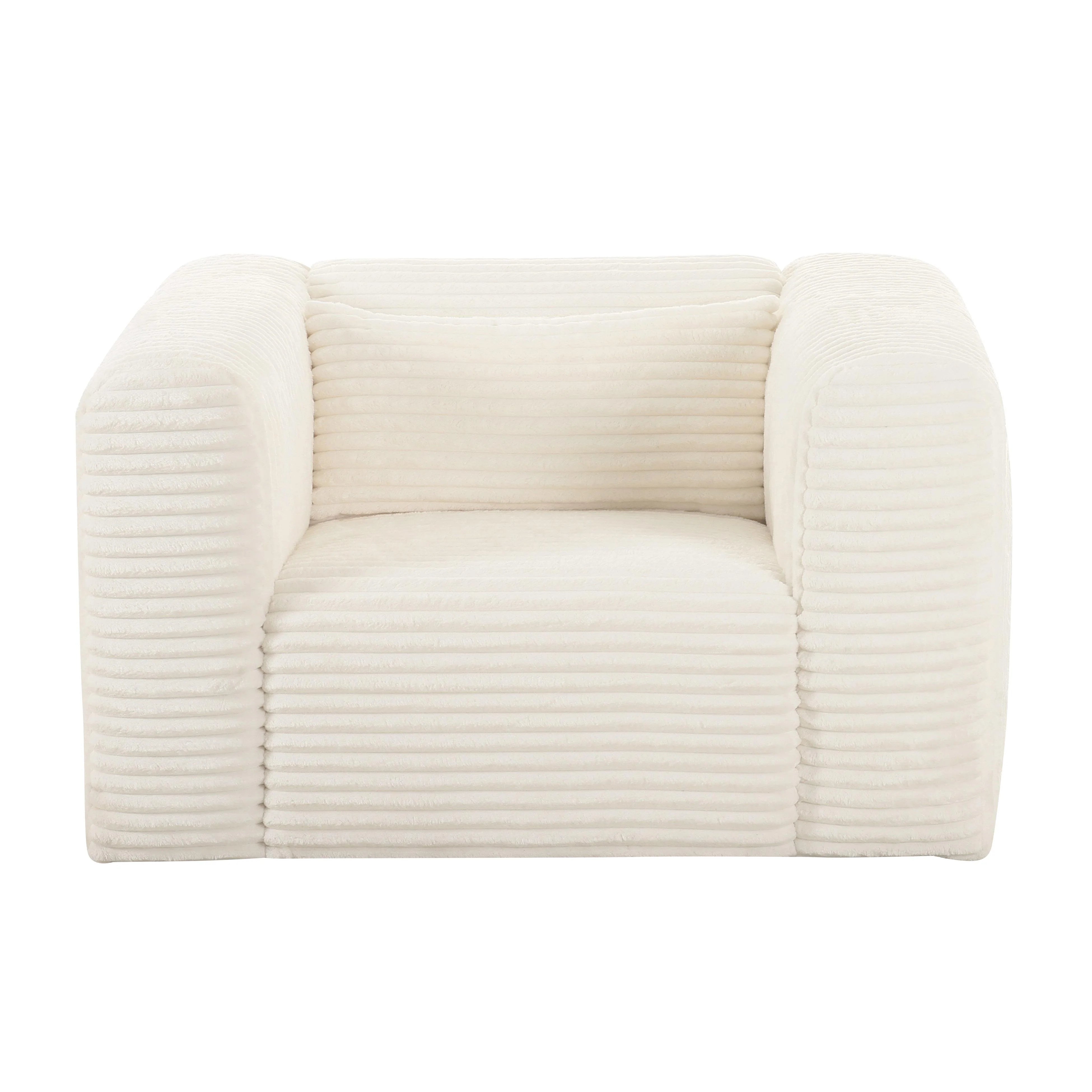 Tarra Fluffy Oversized Performance Corduroy Armchair