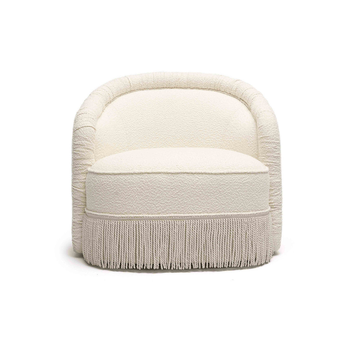 Pamela Tassel Boucle Lounge Chair