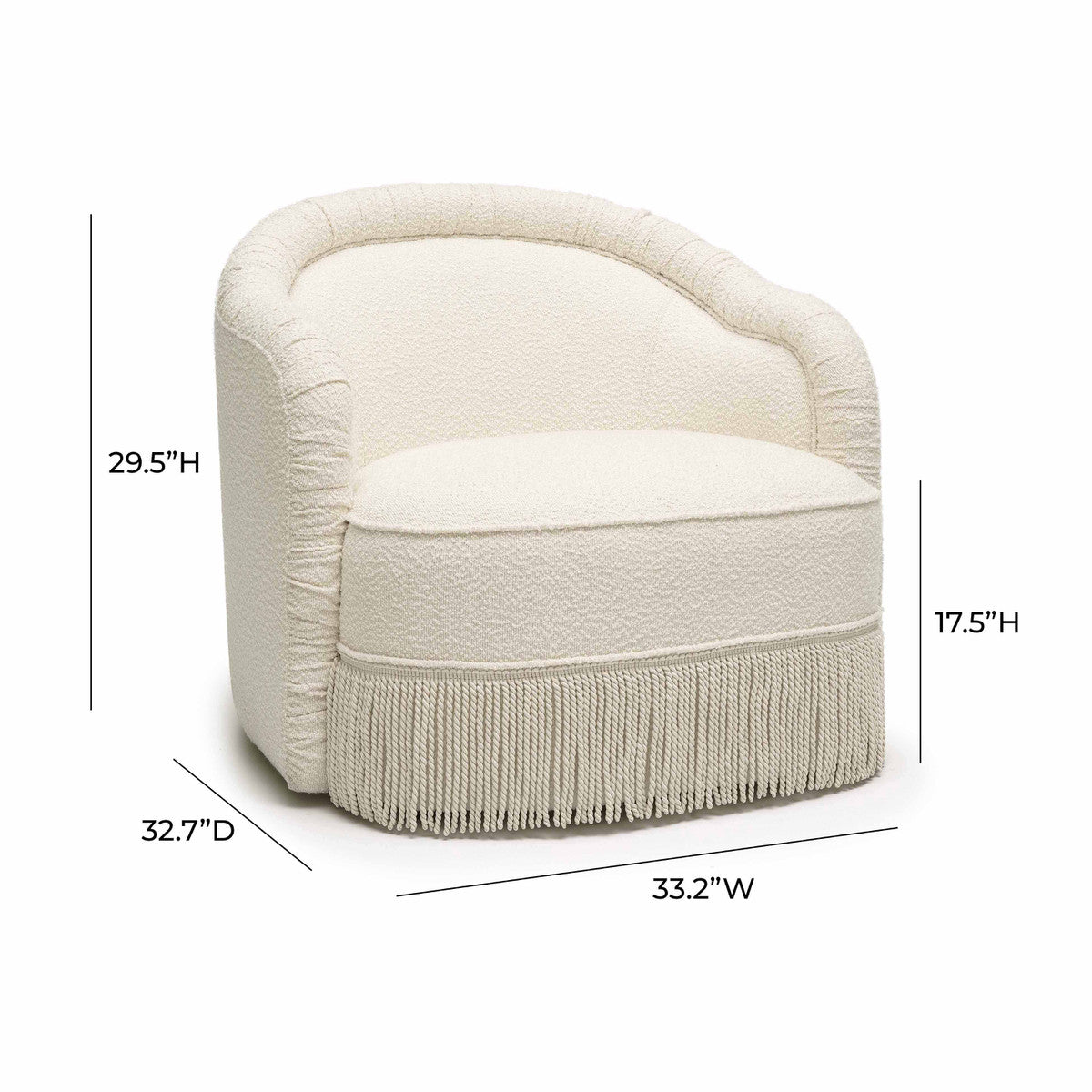 Pamela Tassel Boucle Lounge Chair