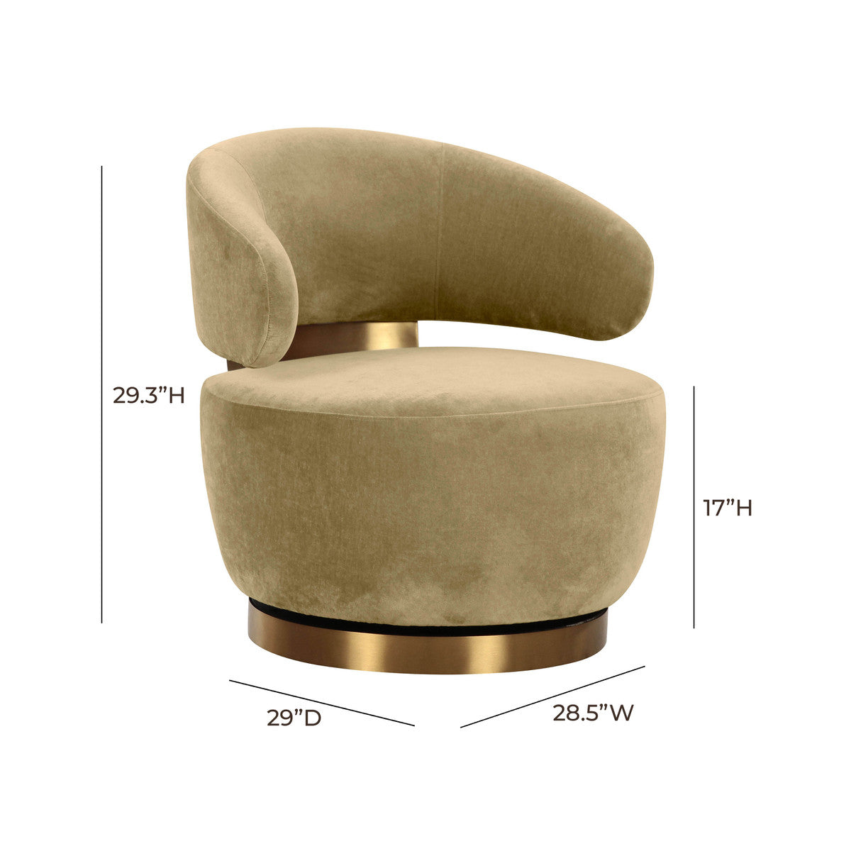 Chaise pivotante en tissu recyclé Austin