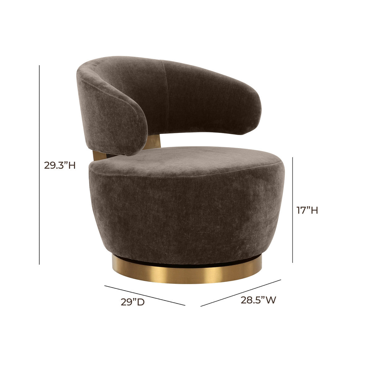 Chaise pivotante en tissu recyclé Austin