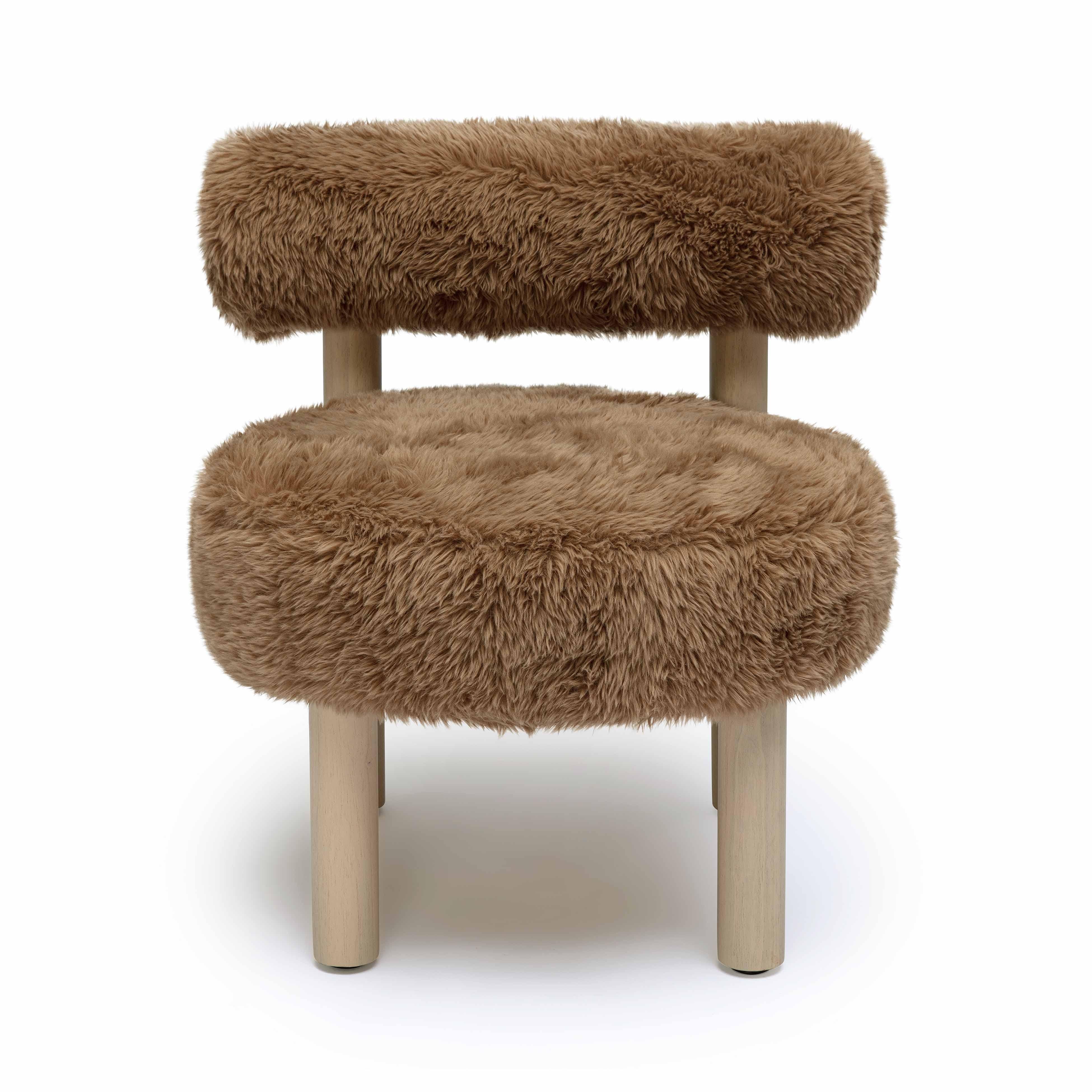 Carmel Contract-Grade Vegan Shearling Accent Chair