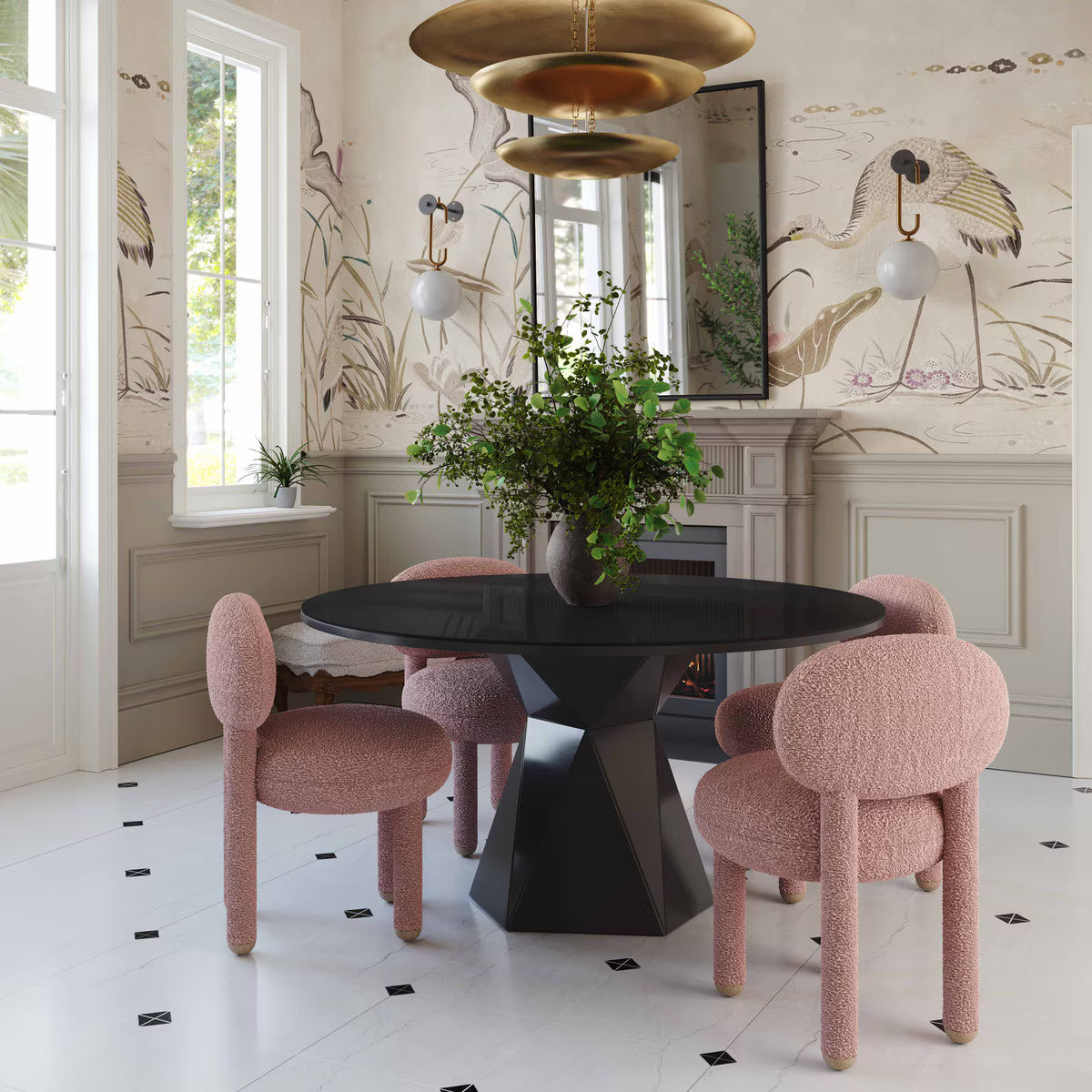 Chaise d'appoint Performance Boucle rose Manu Rose
