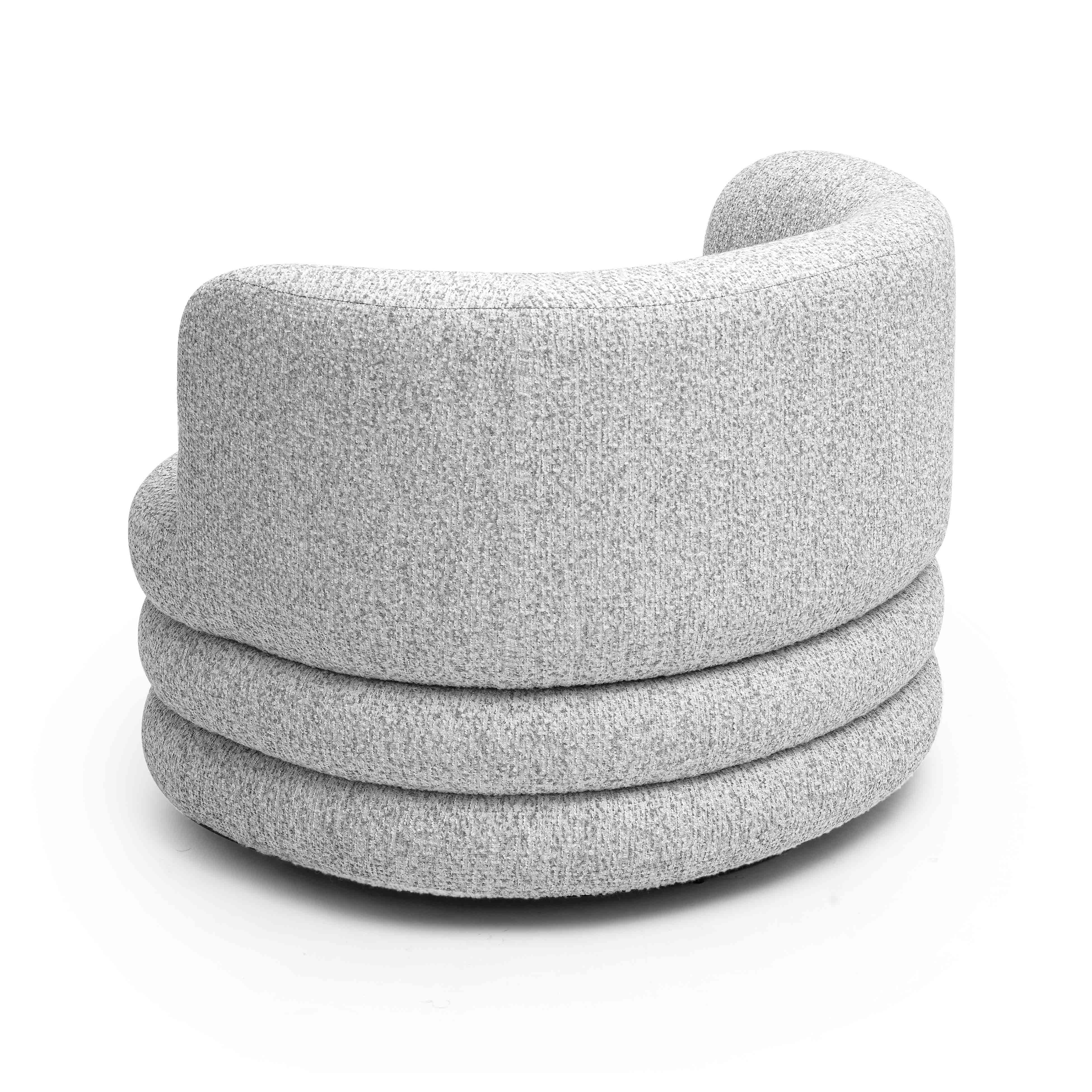 Chaise longue pivotante pour hôtel Astor gris clair