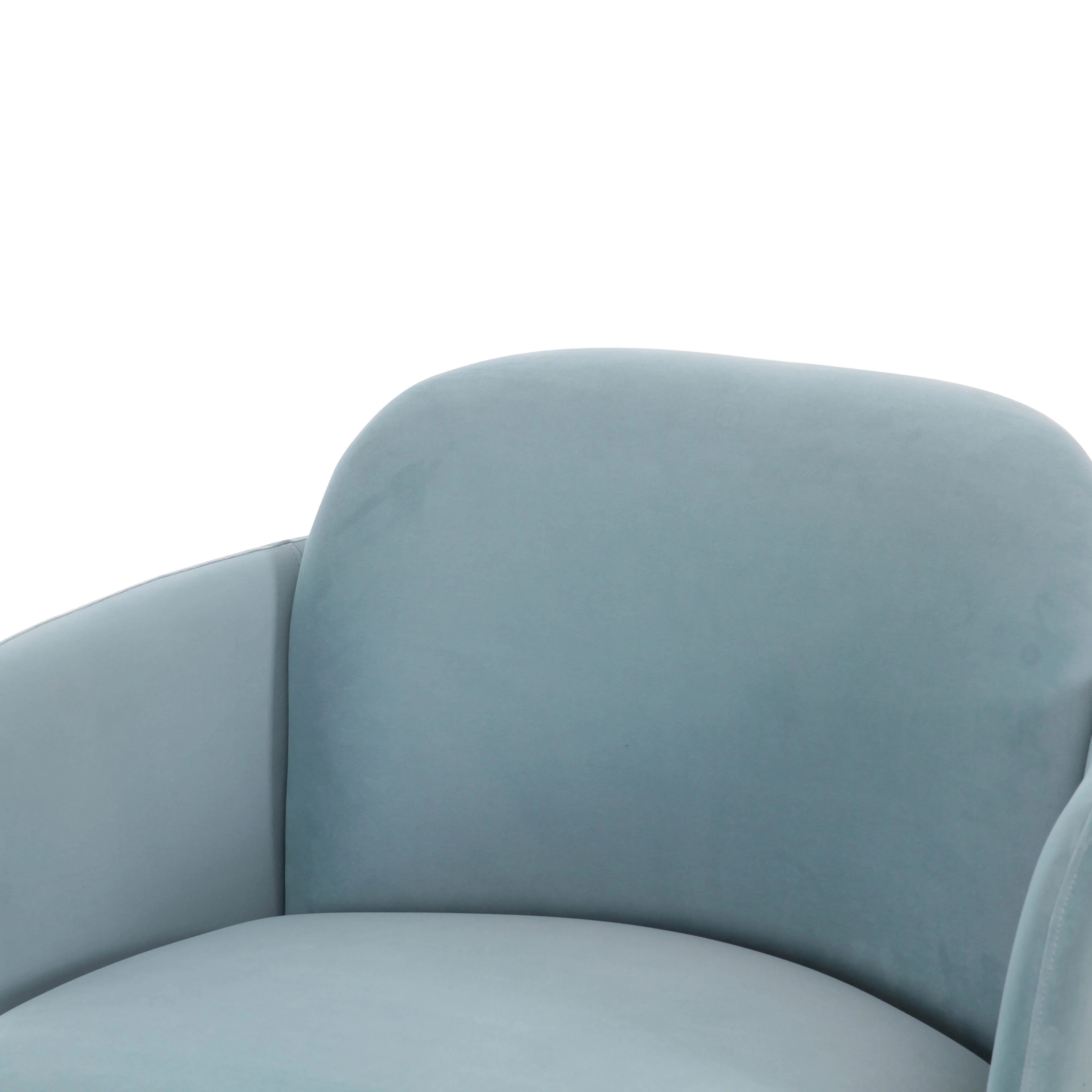 Solange Performance Velvet Swivel Accent Chair