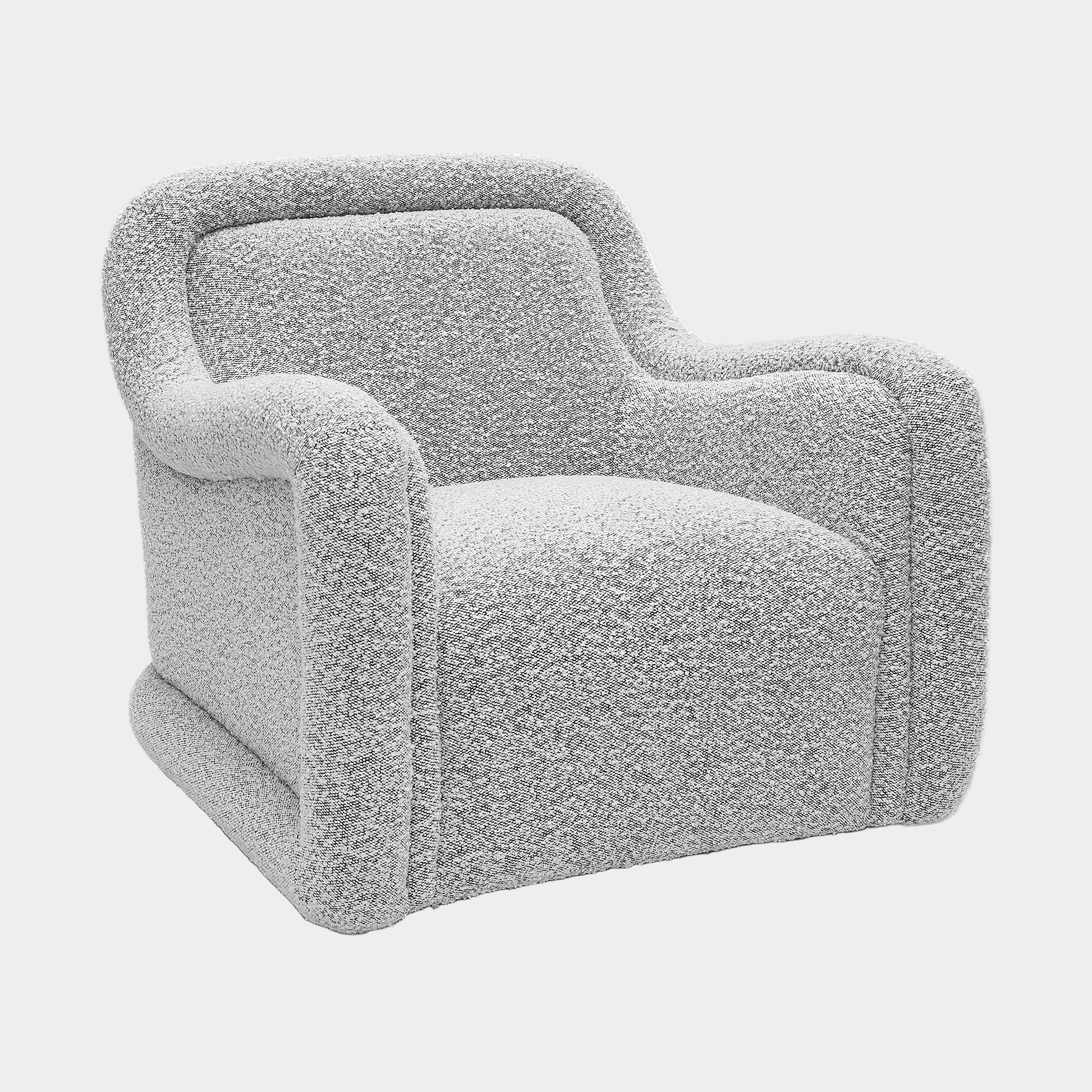 Chaise pivotante Charli Grey Boucle