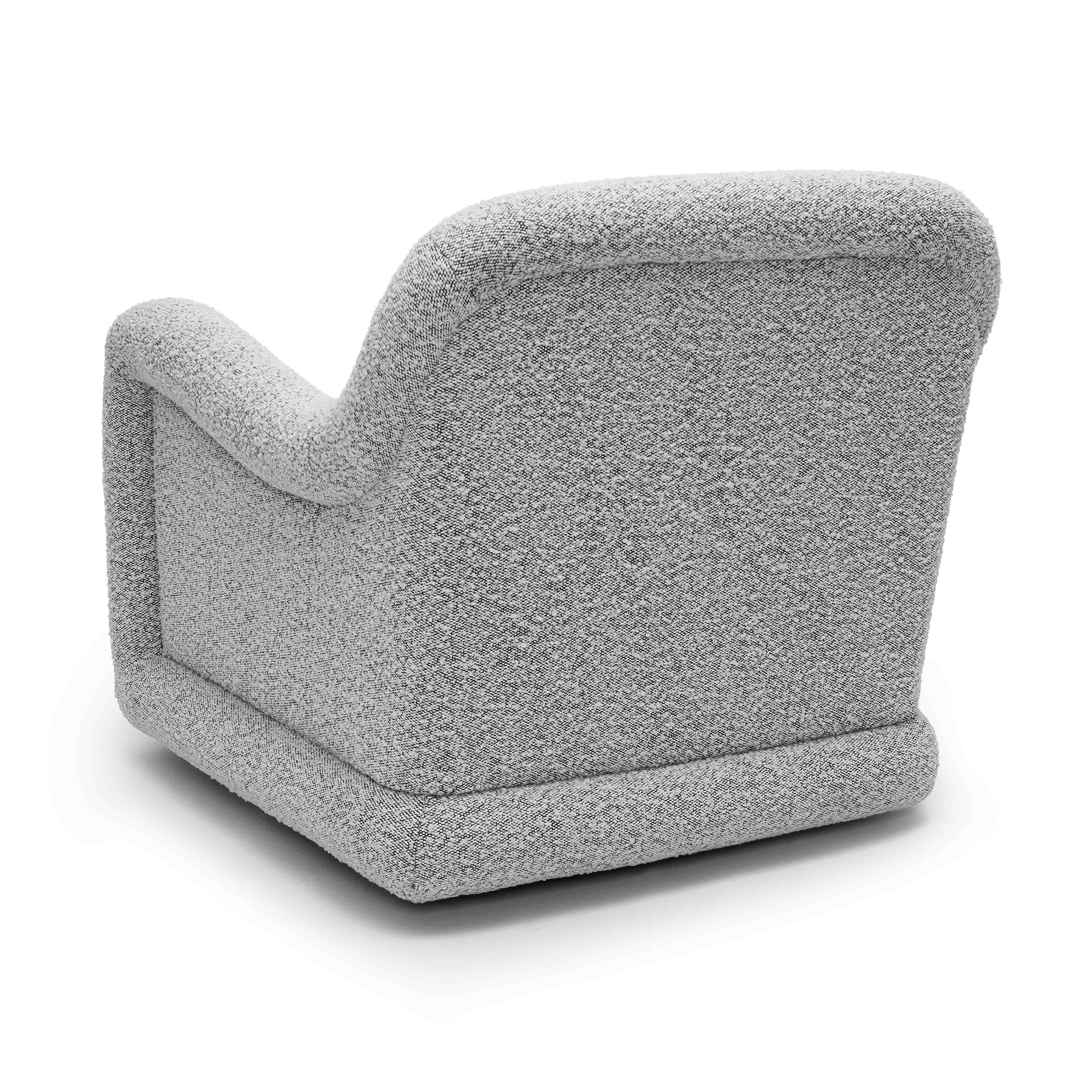 Chaise pivotante Charli Grey Boucle