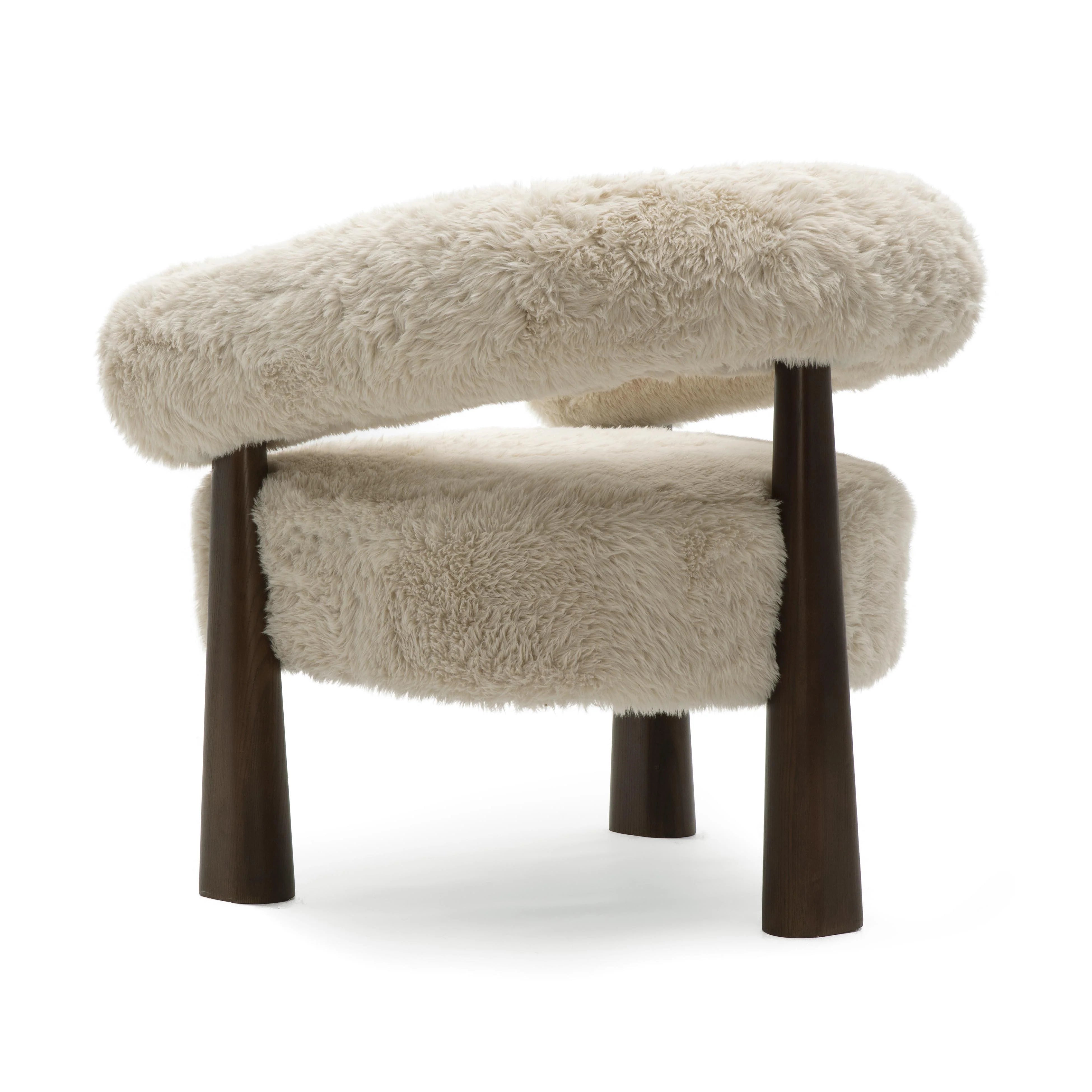 Spara Contract-Grade Straight Vegan Shearling Accent Chair