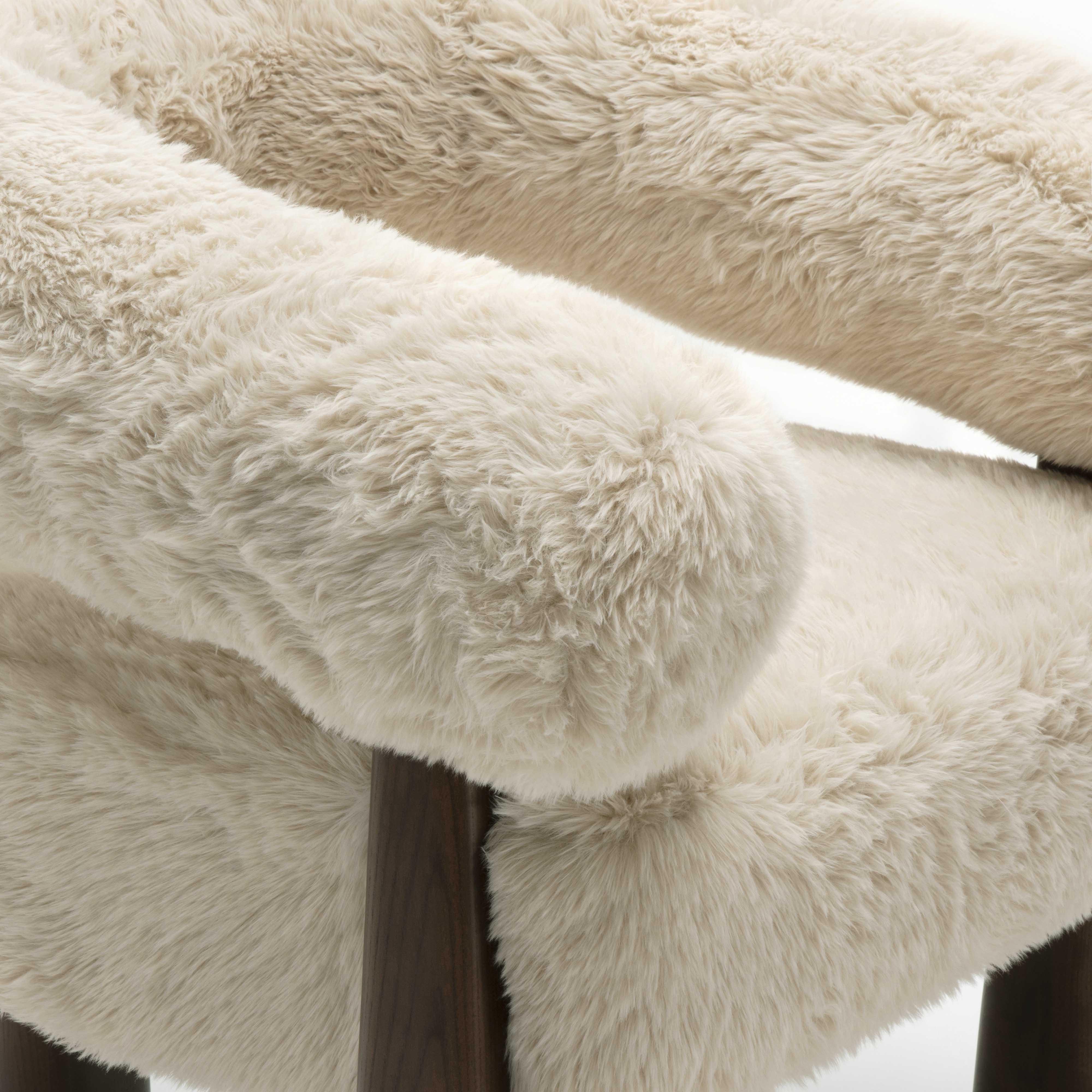 Spara Contract-Grade Straight Vegan Shearling Accent Chair