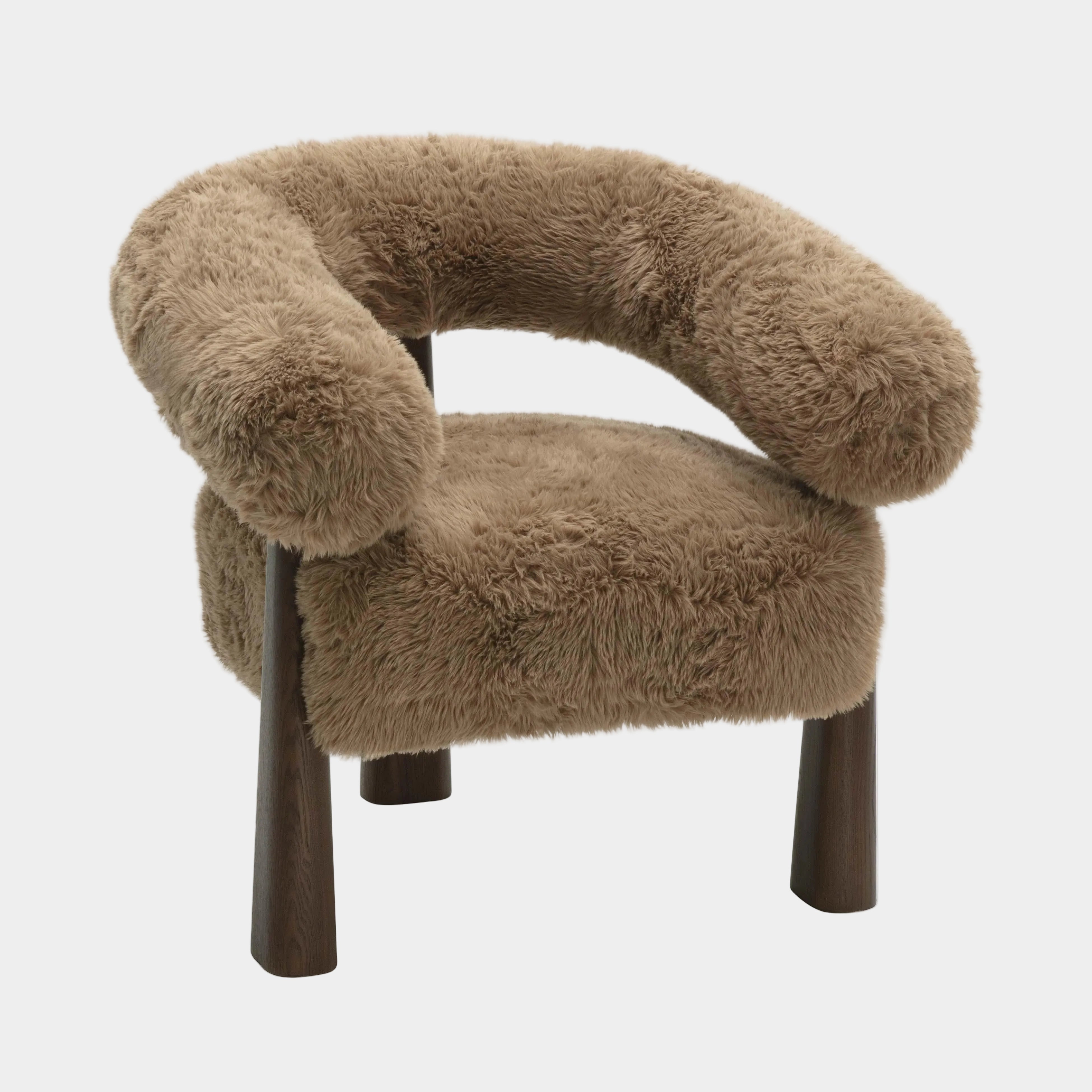 Spara Contract-Grade Straight Vegan Shearling Accent Chair
