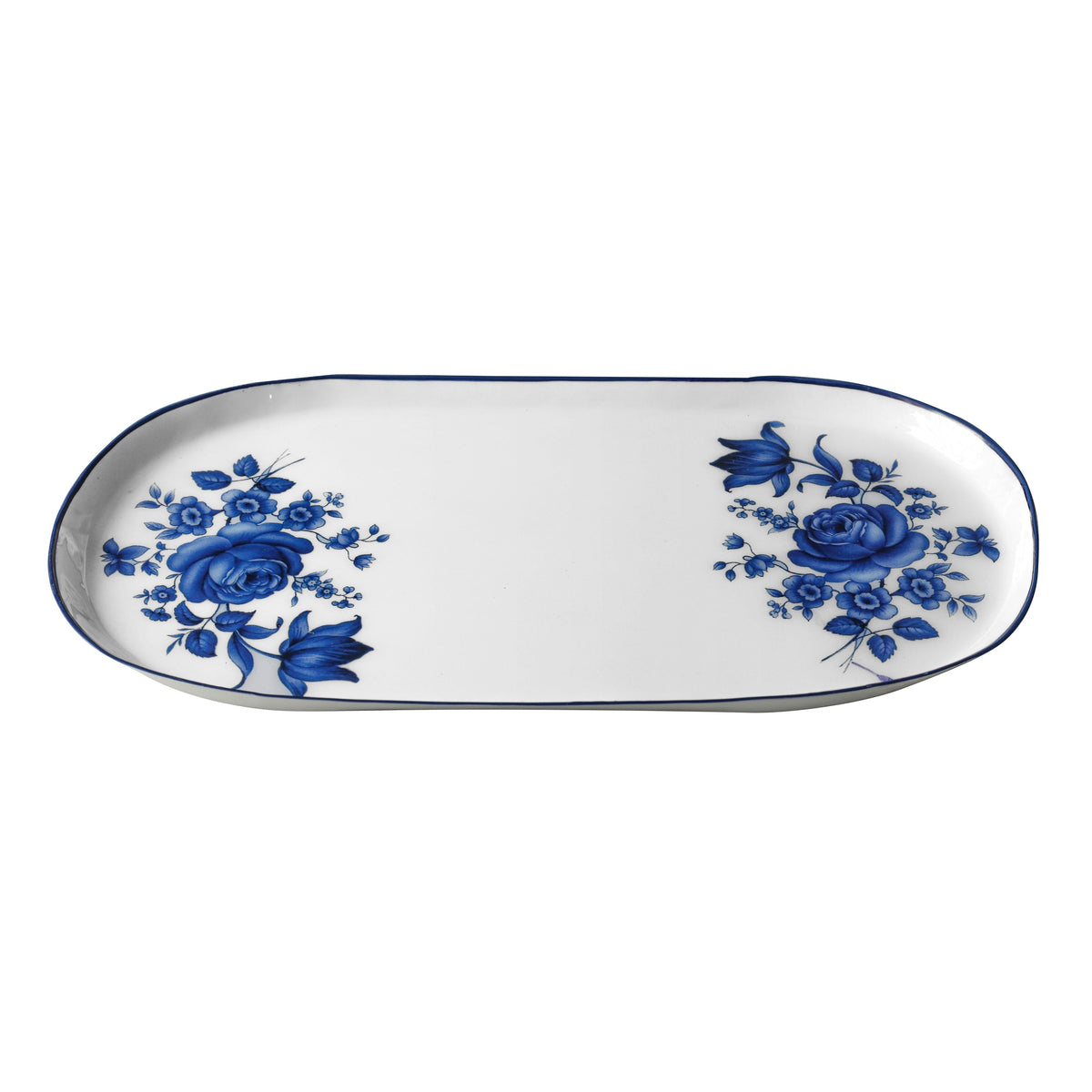 Cottage China Blue & White Serving Tray