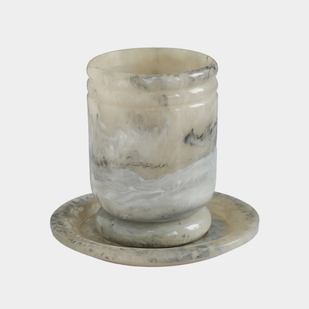 Channeled Swirl Resin Kiddush Cup