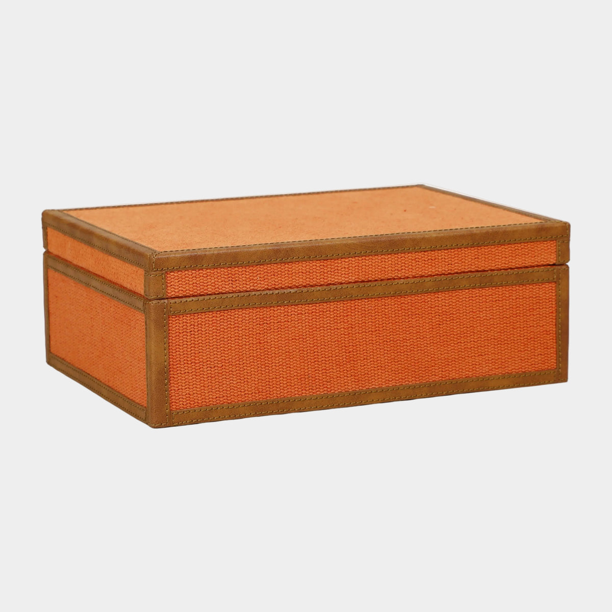 Acre Orange Cotton Jute Contract-Grade Jewelry Box